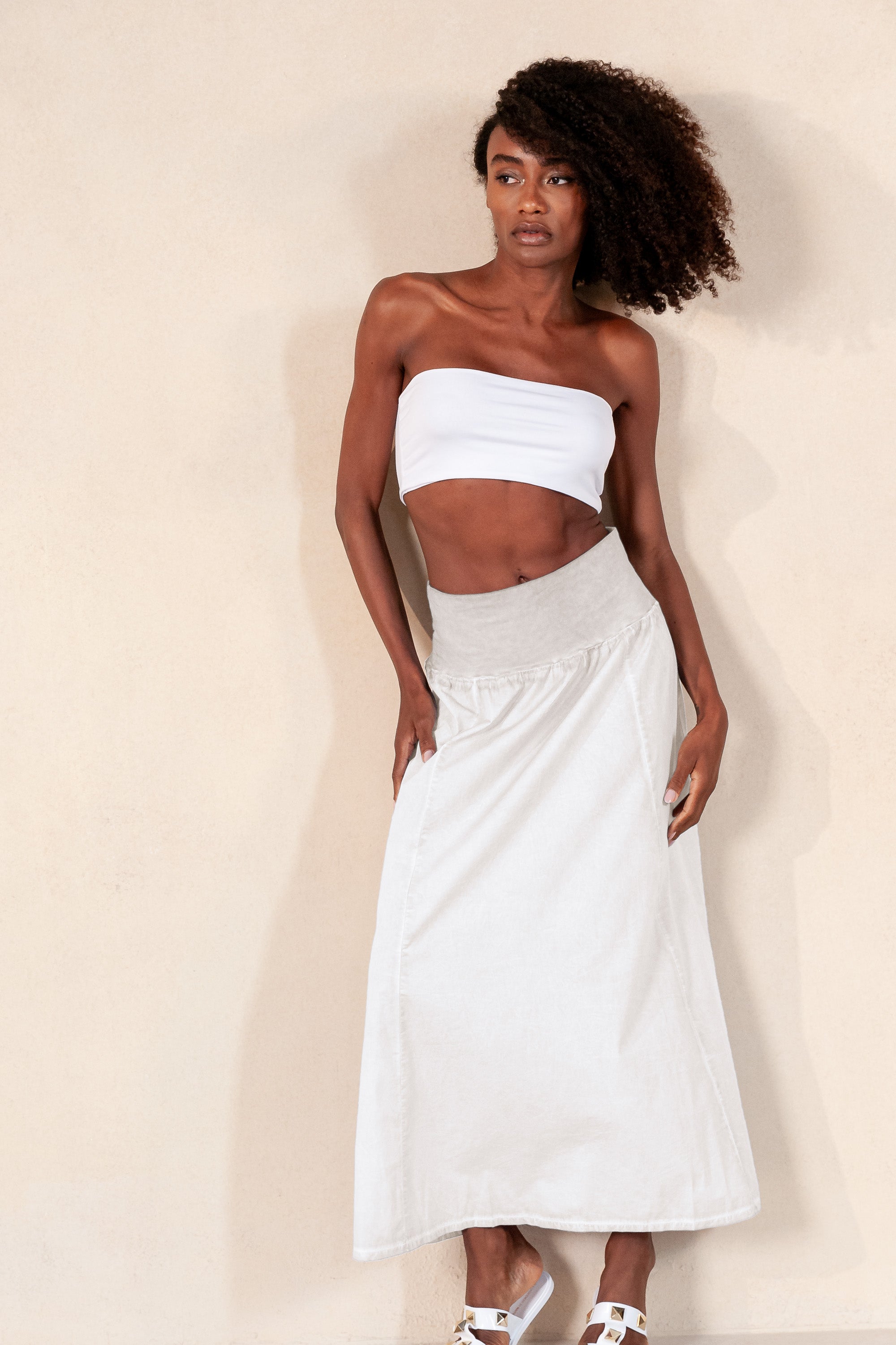 Maxime Skirt in Popeline - Canapa