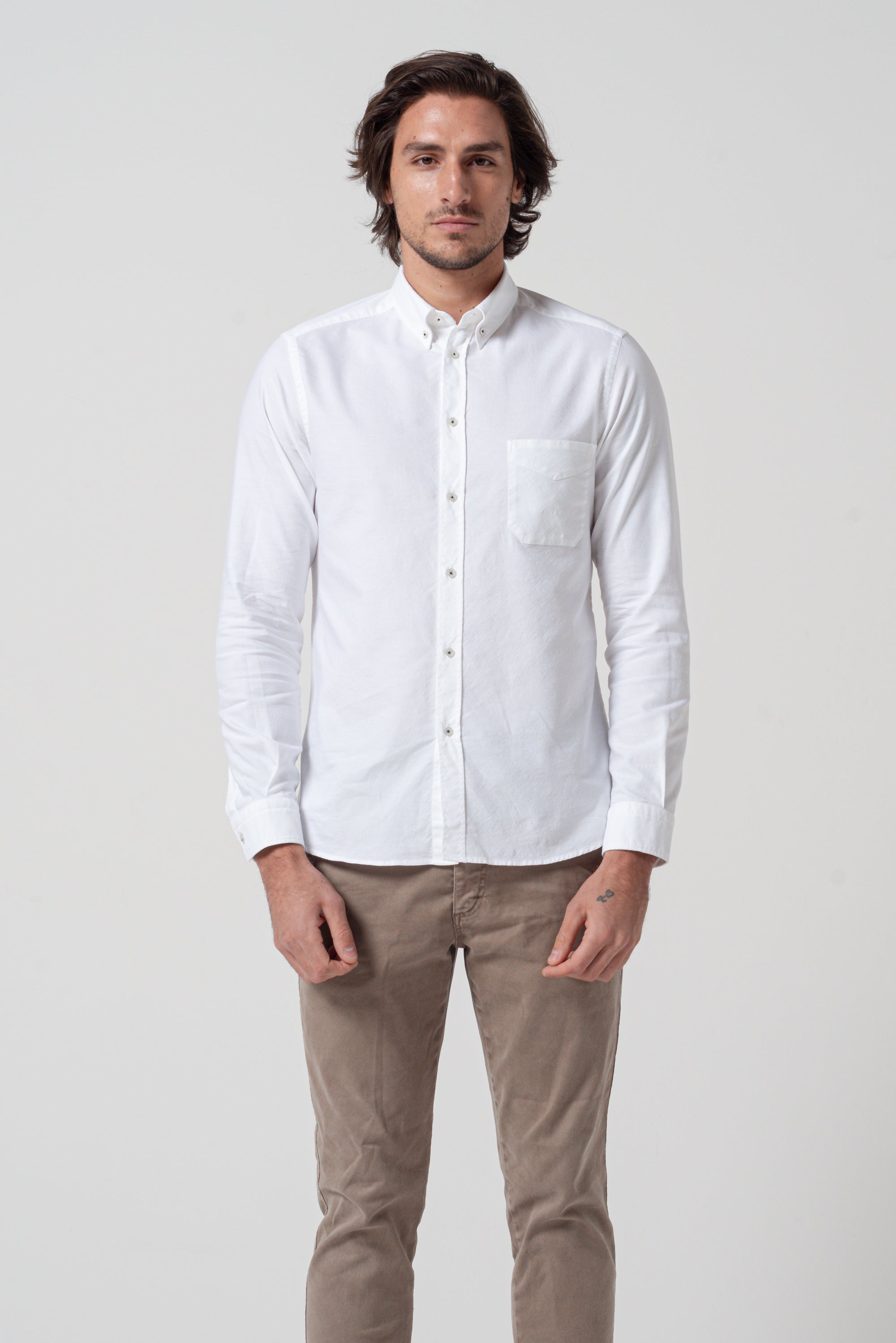 Button Down Oxford Shirt - White