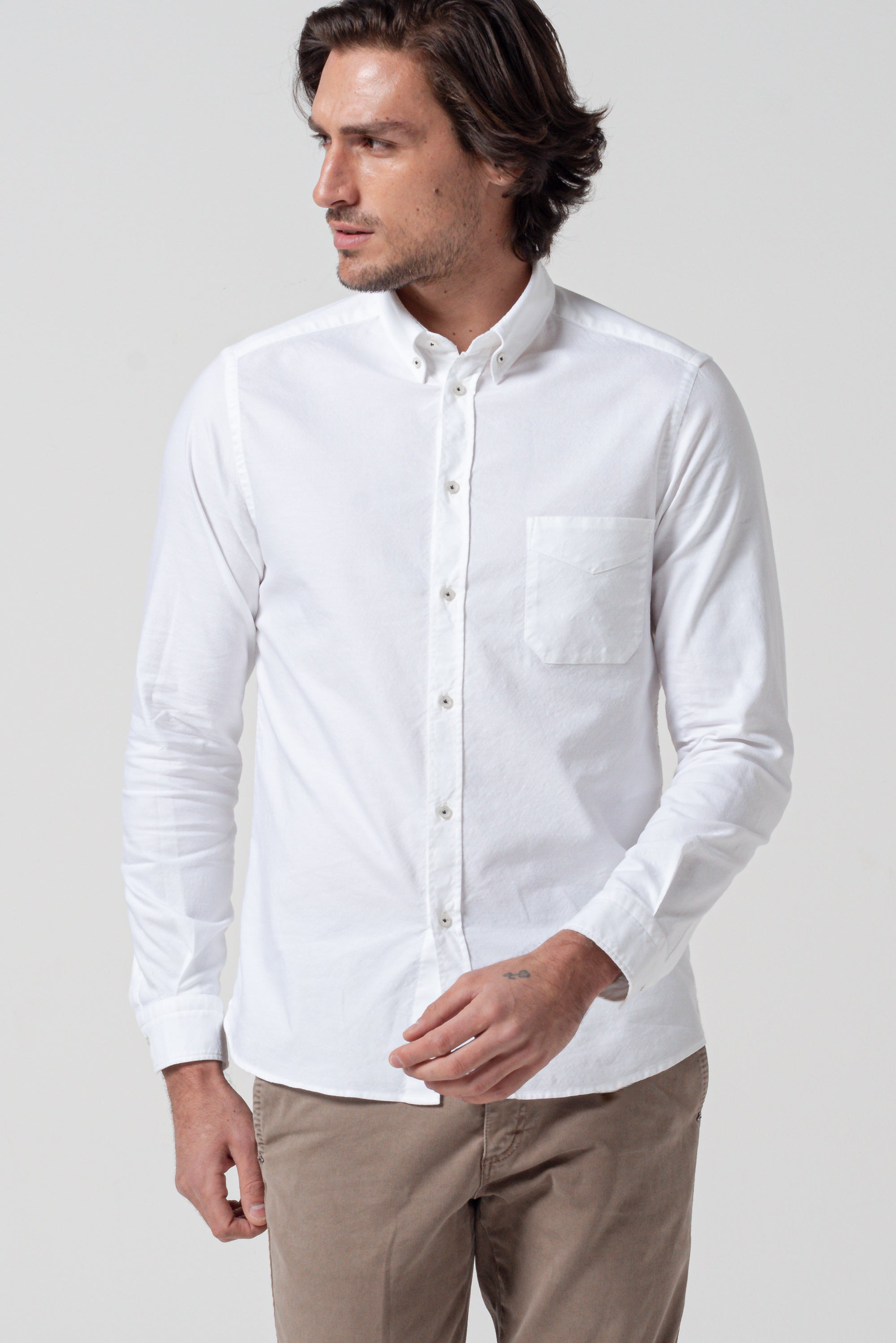 Button Down Oxford Shirt - White