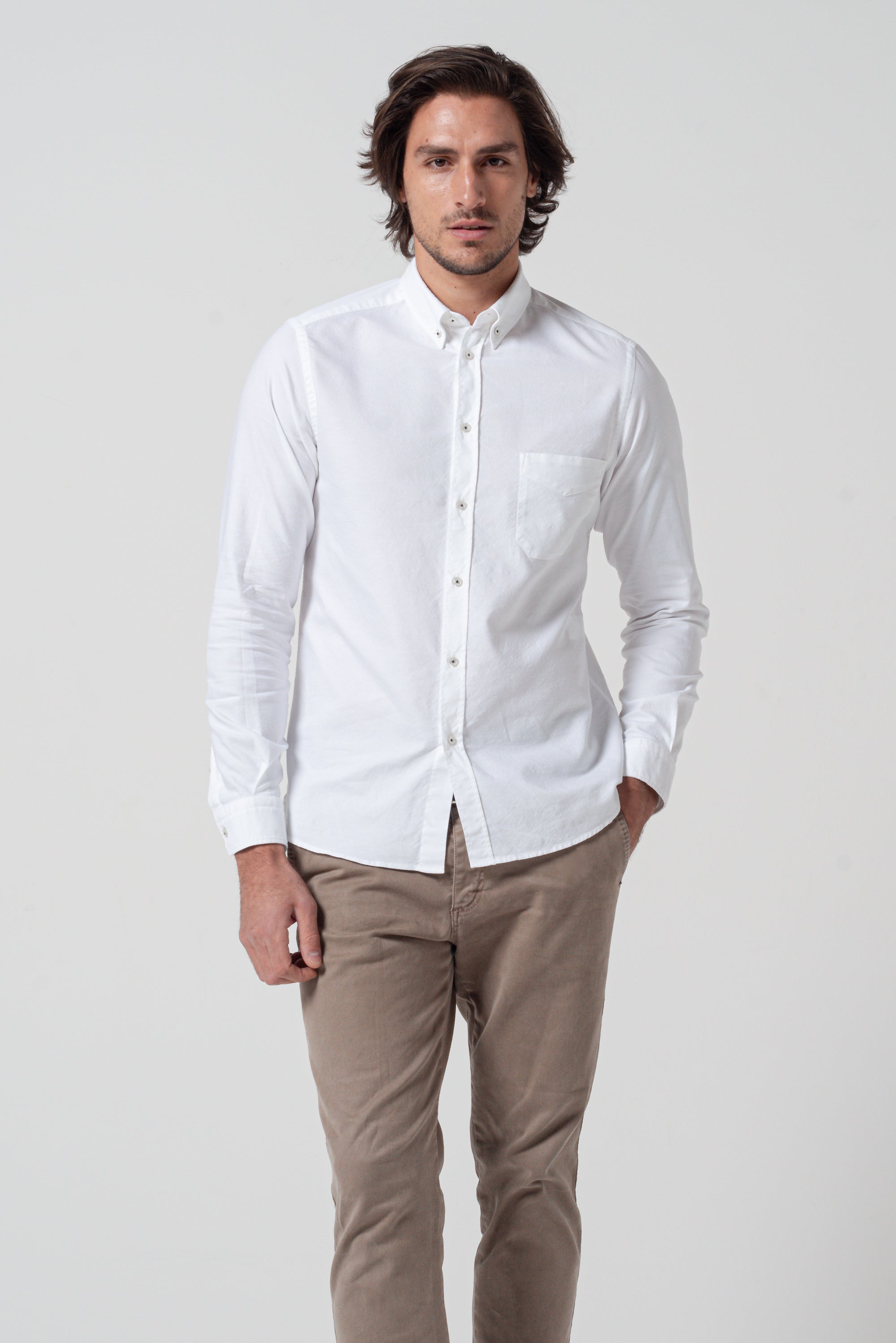 Button Down Oxford Shirt - White