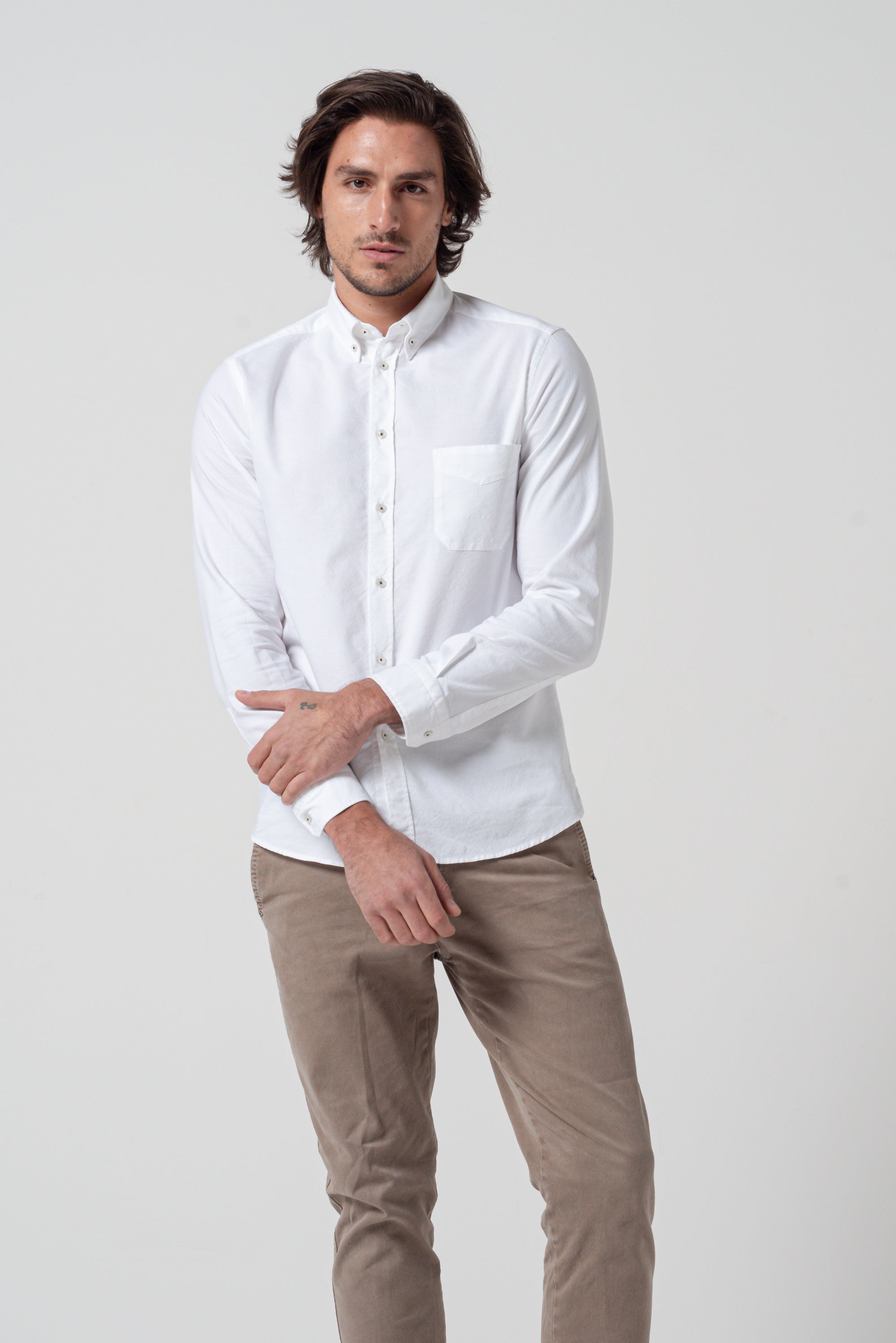 Button Down Oxford Shirt - White