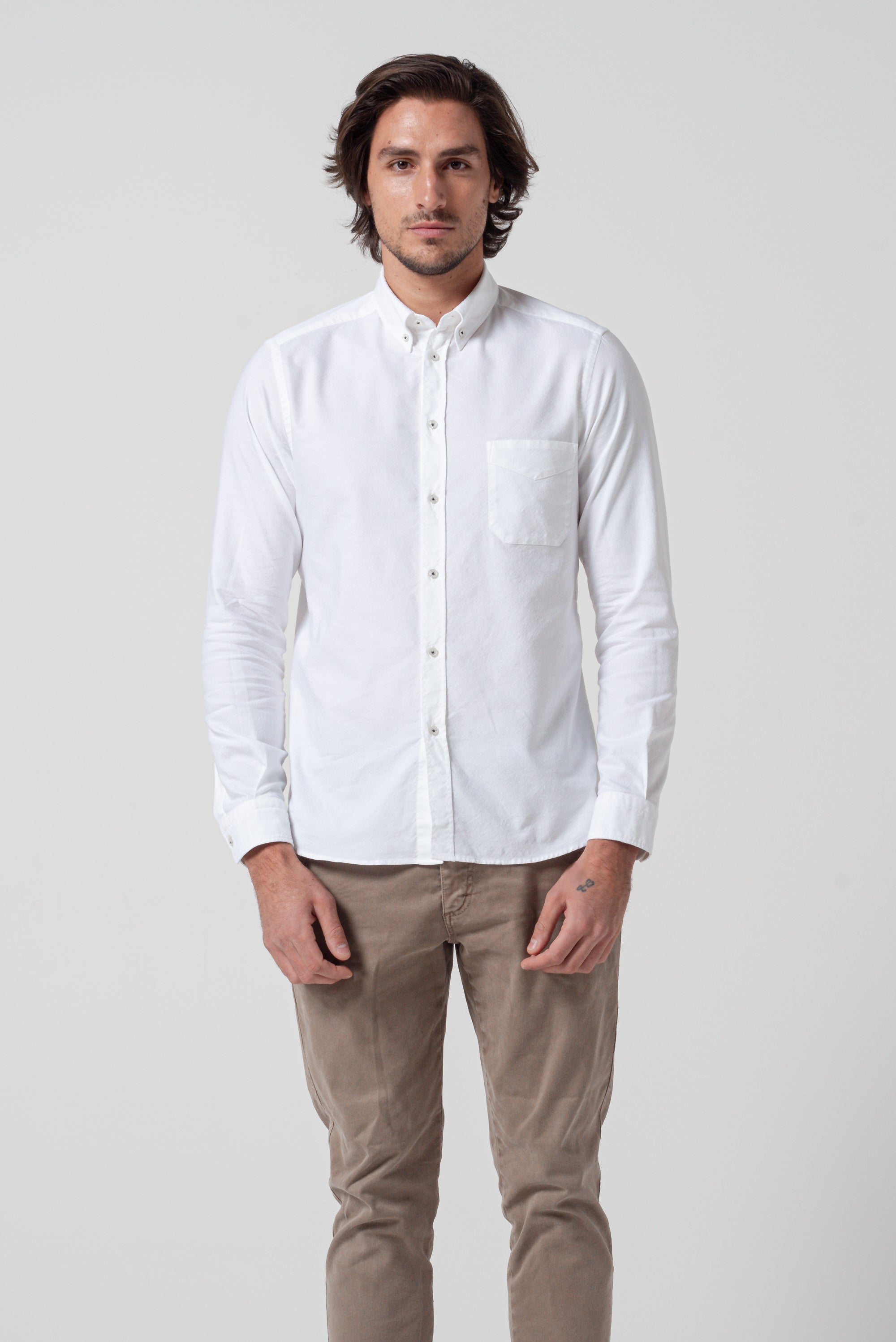 Button Down Oxford Shirt - White