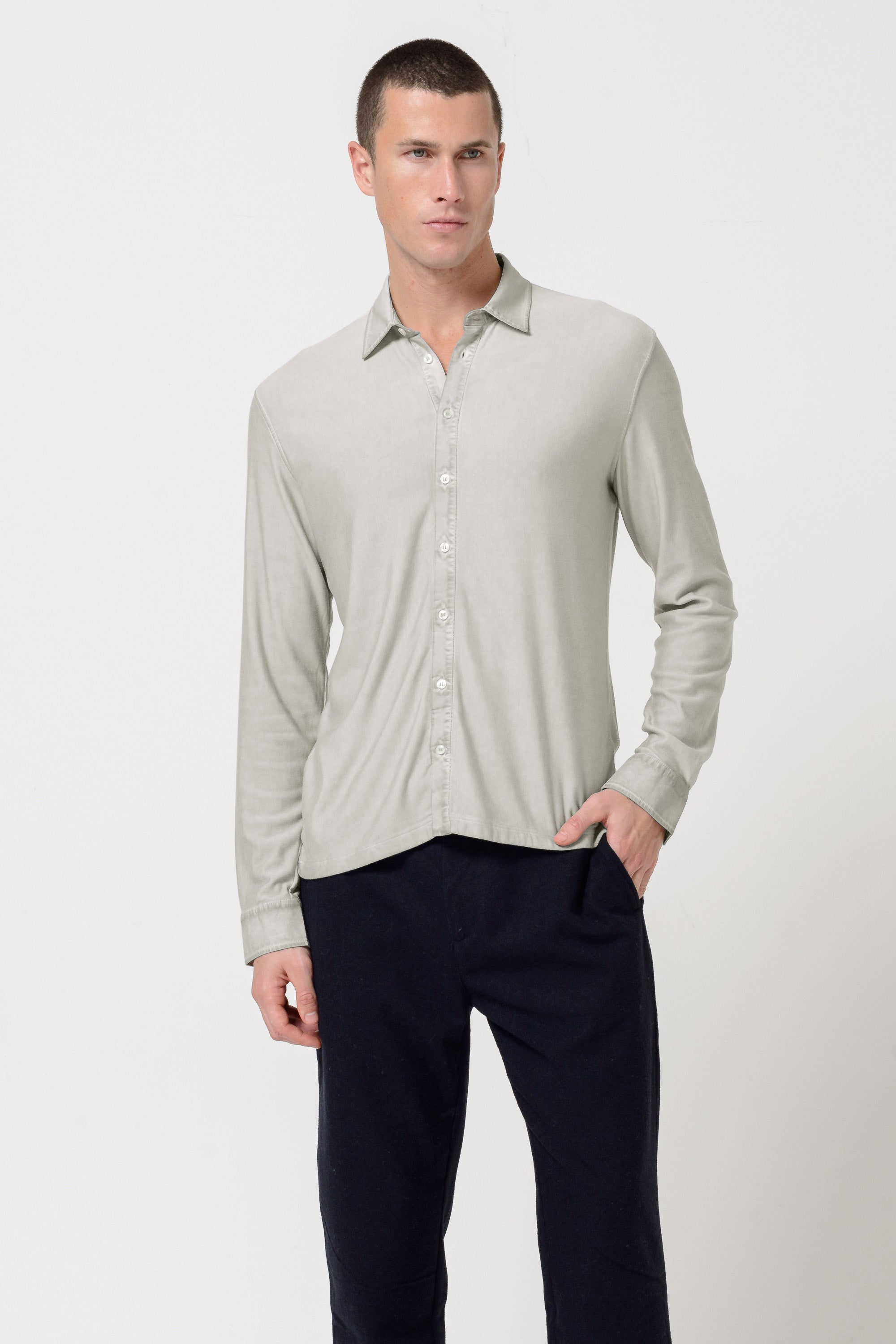 Clint Shirt Slim - Marmo