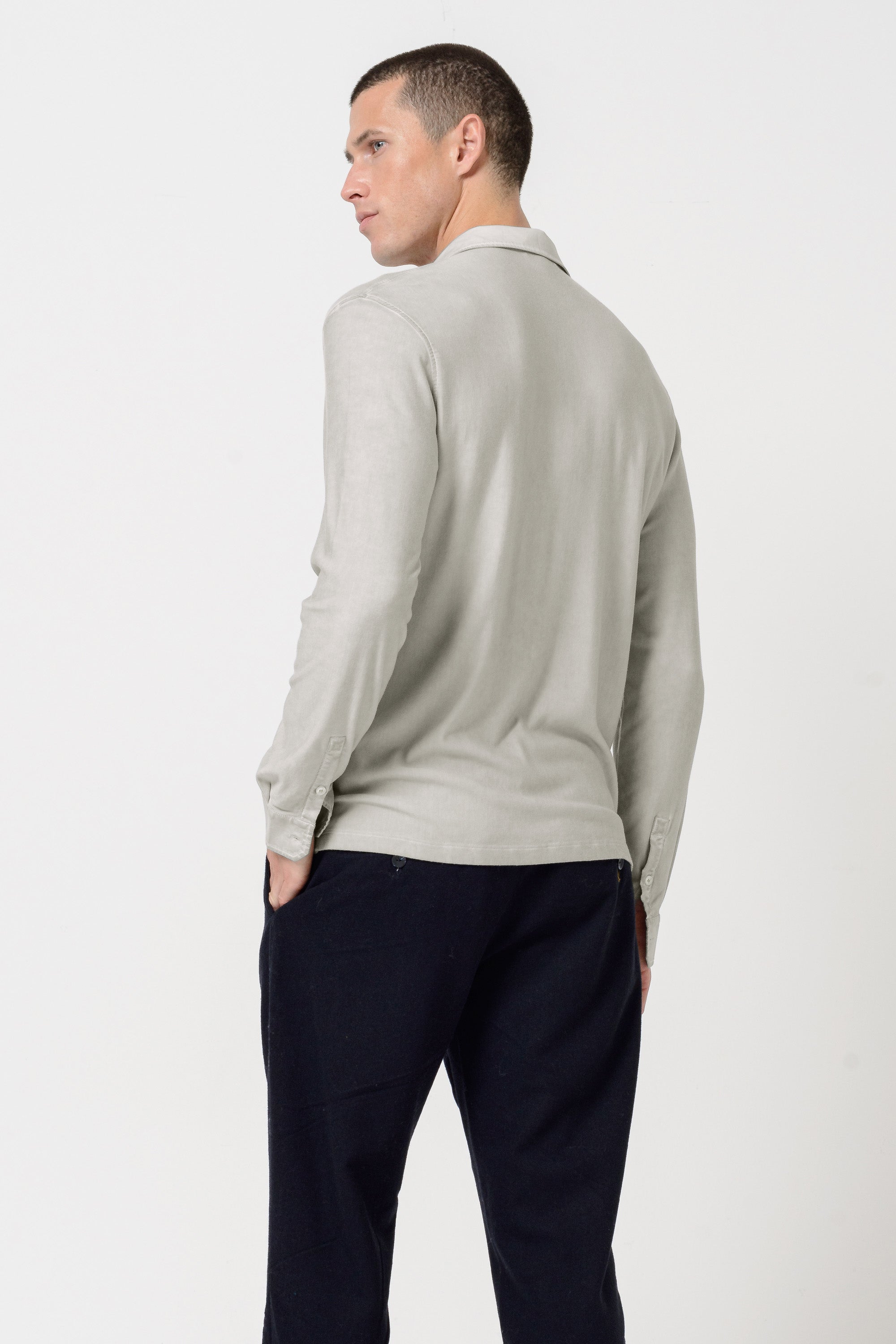Clint Shirt Slim - Marmo