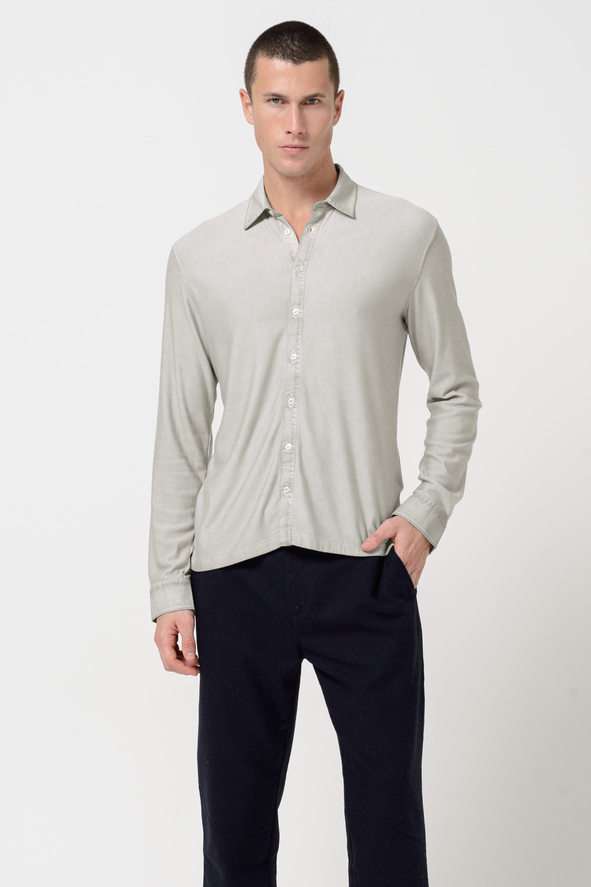 Clint Shirt Slim - Marmo