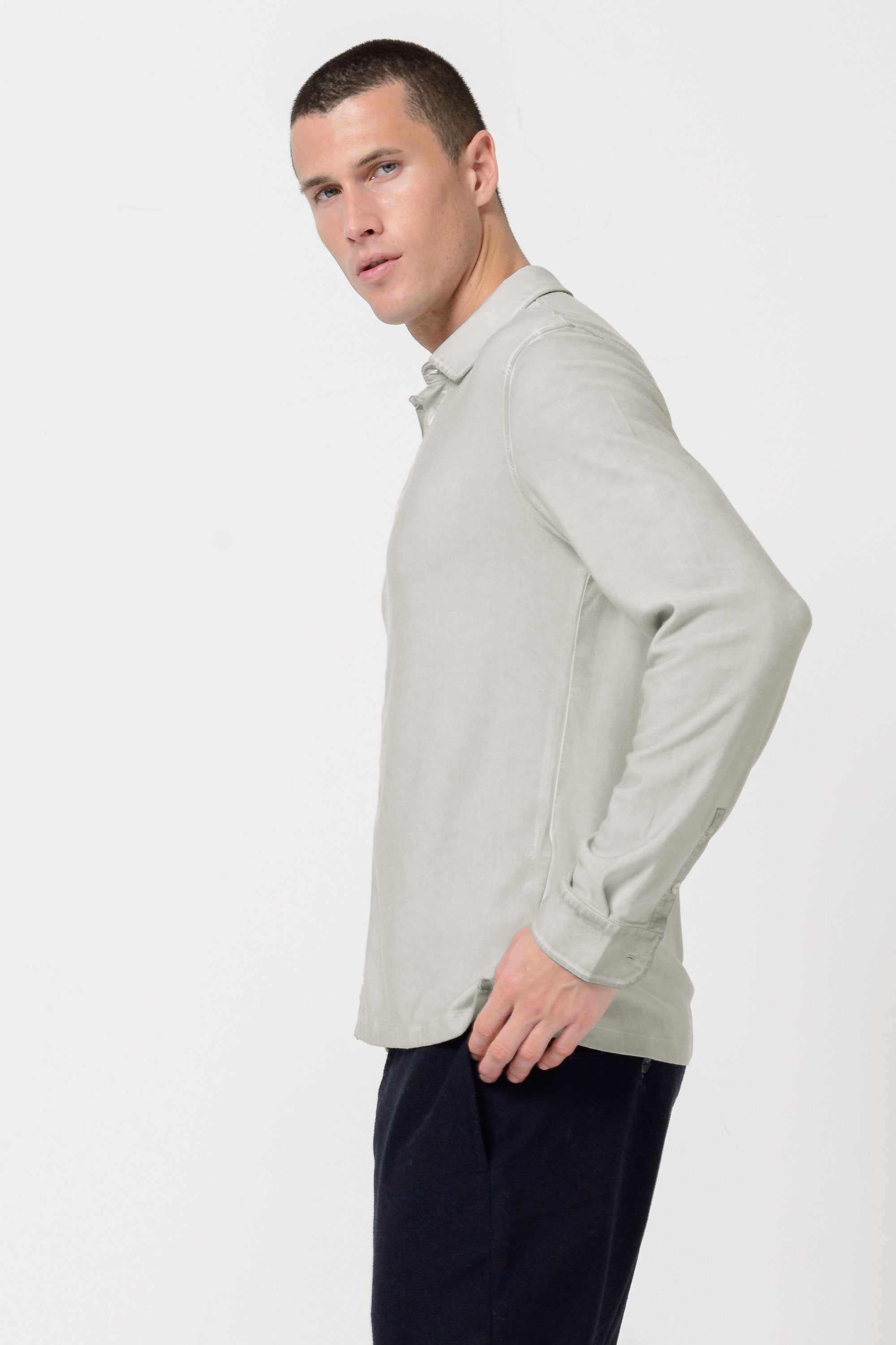 Clint Shirt Slim - Marmo