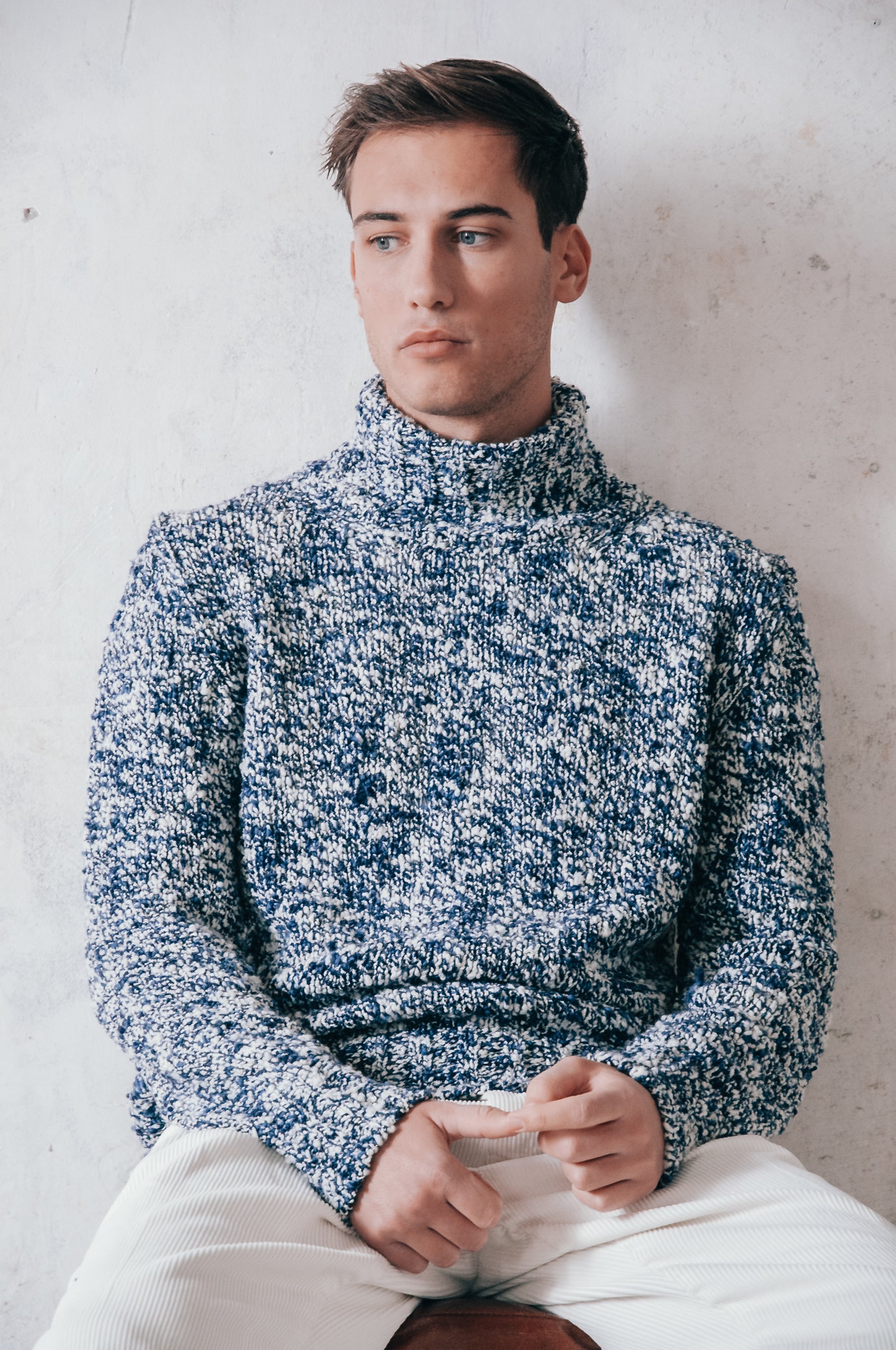 Falke - Bouclé Wool Highneck - Polaris