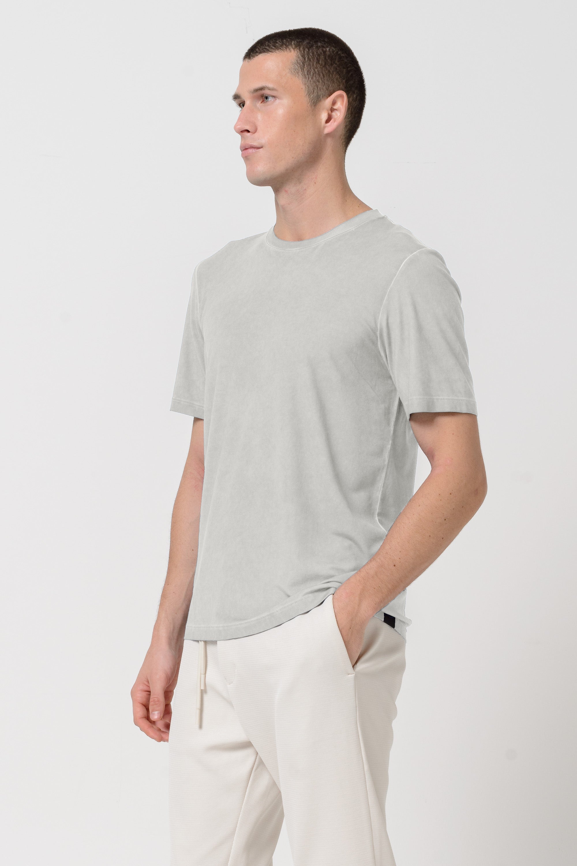 Smith T-Shirt Slim - Platino