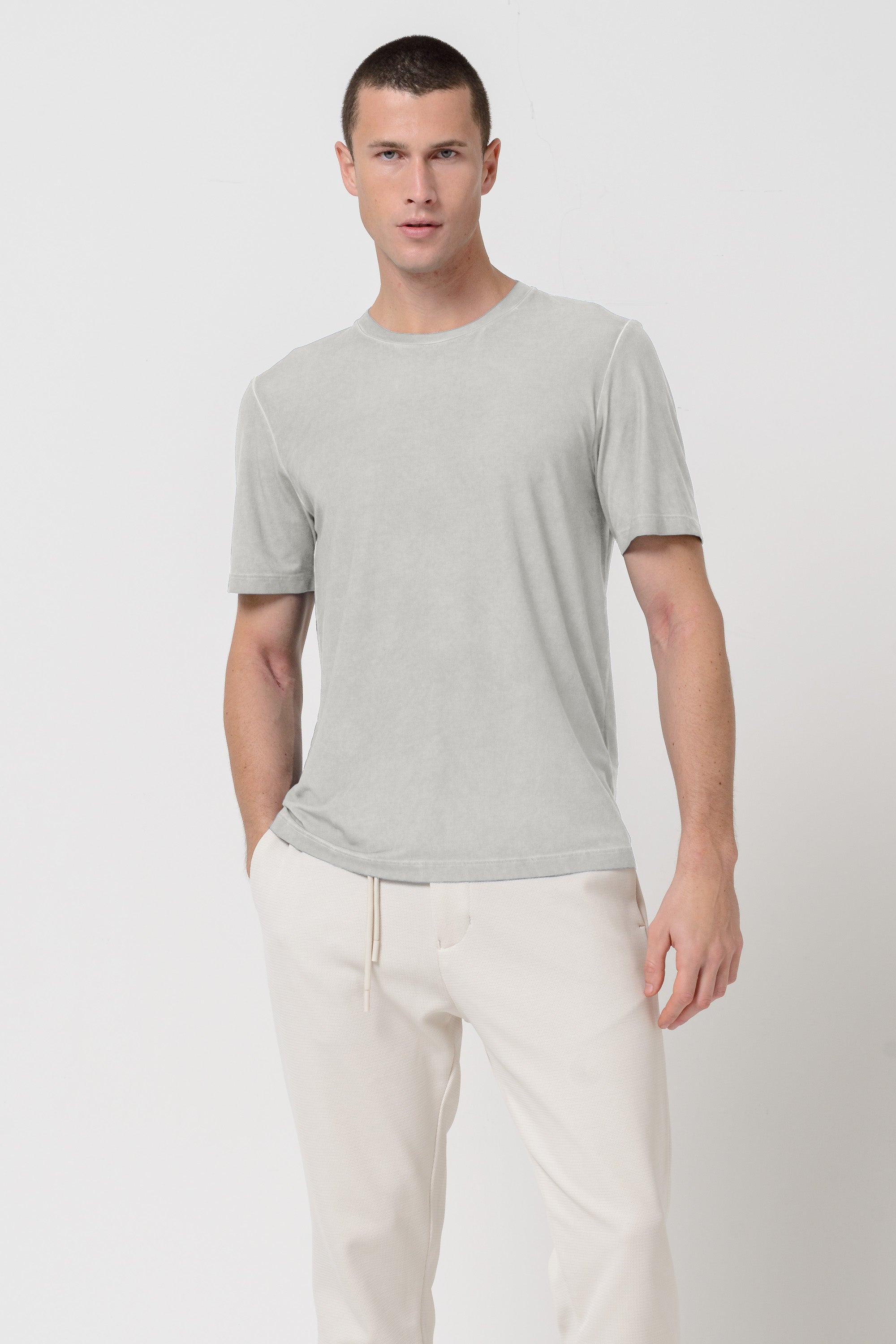 Smith T-Shirt Slim - Platino