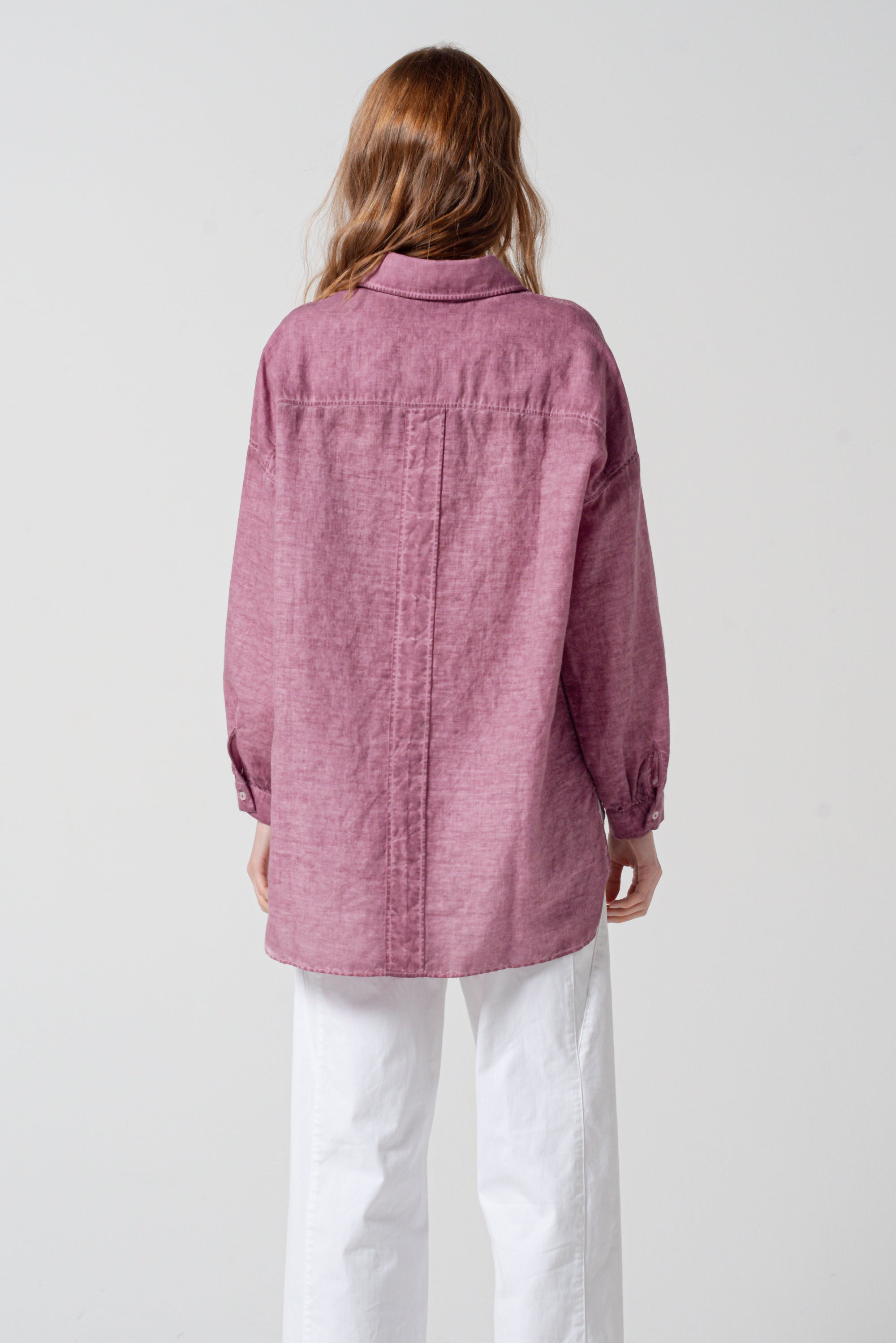 Lexington Linen Blend Shirt - Vino