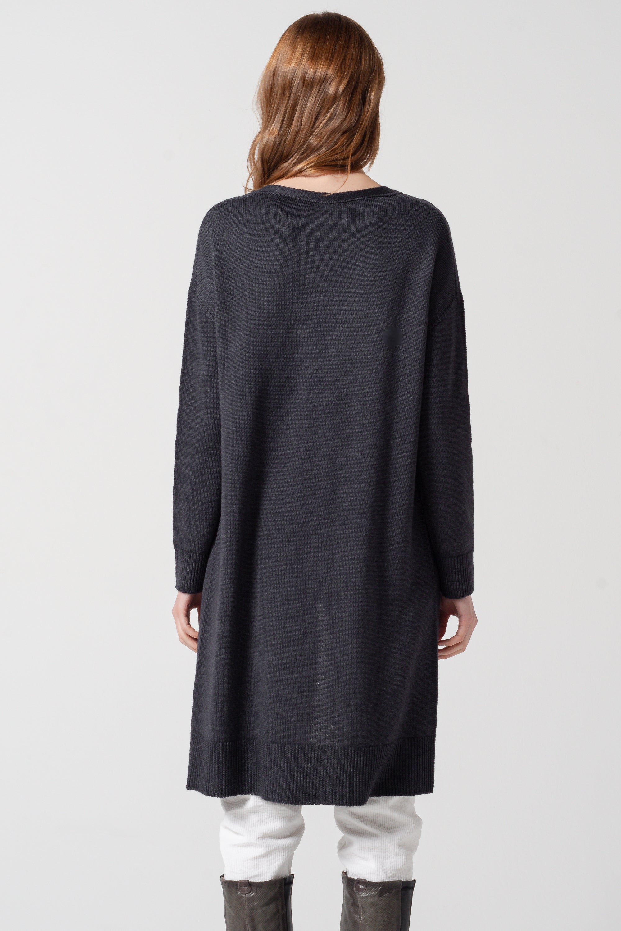 Durness Long Cardi - Basalt