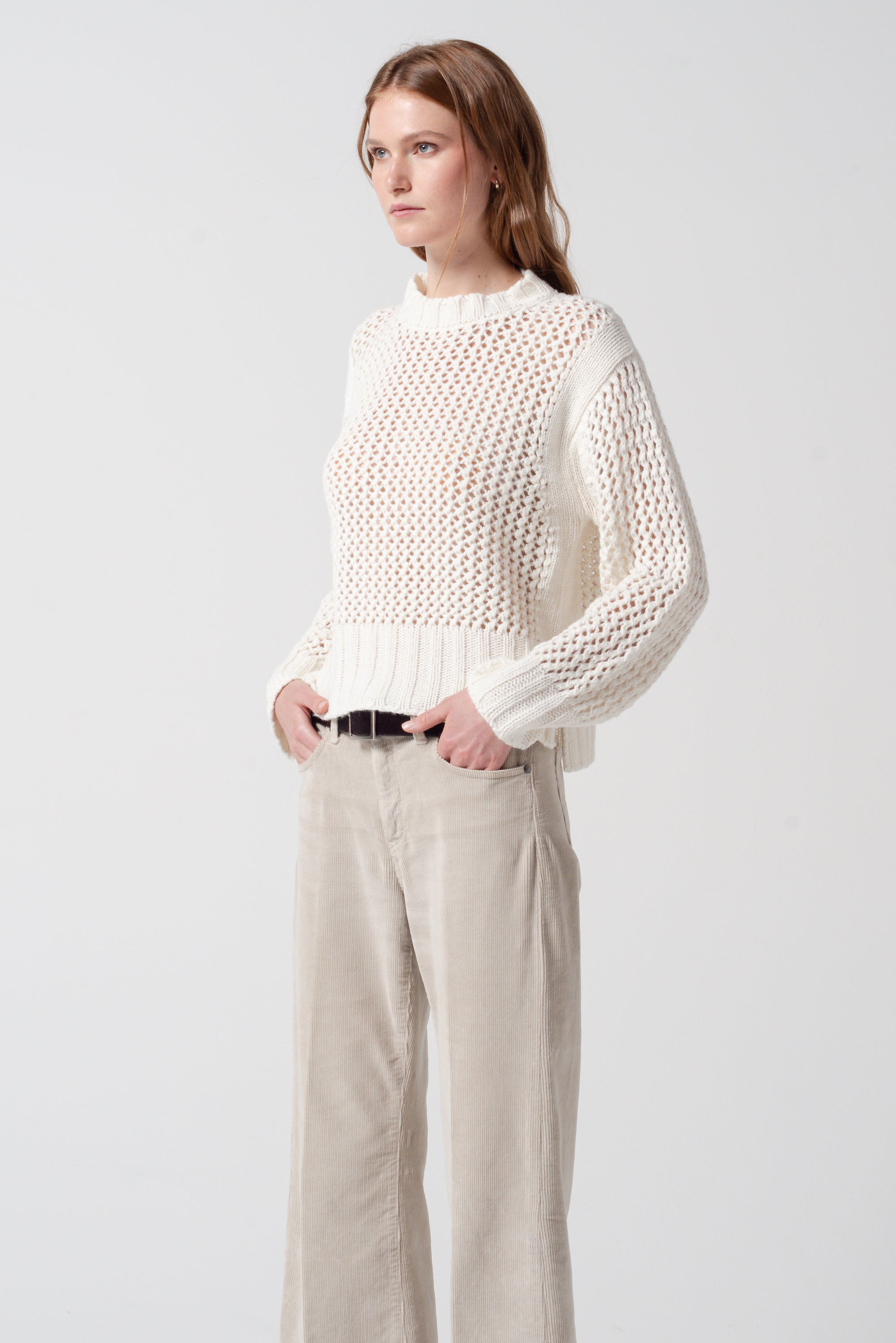 Betta Openwork Crewneck - Foam
