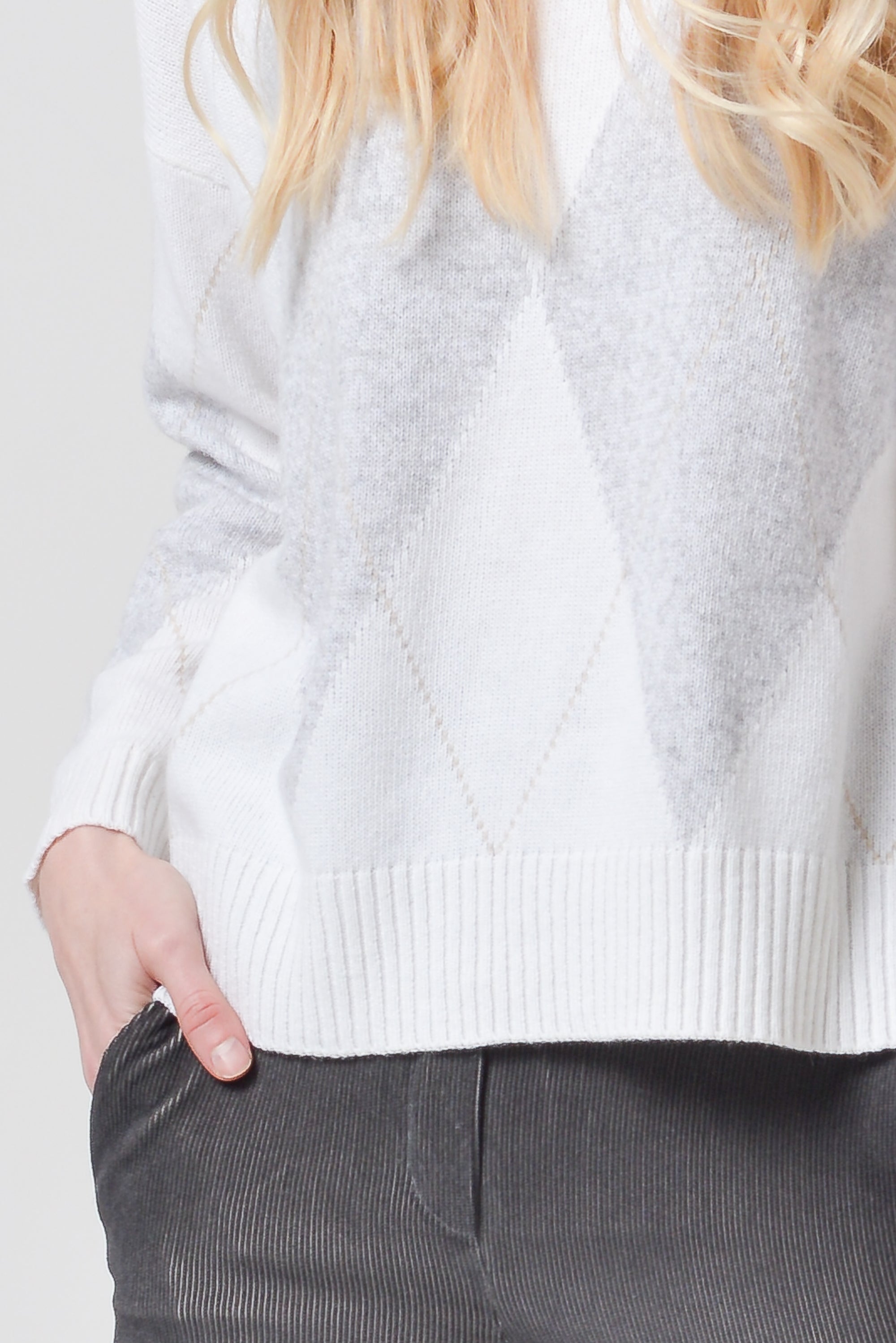 Laris Rhombus Crewneck - Granite
