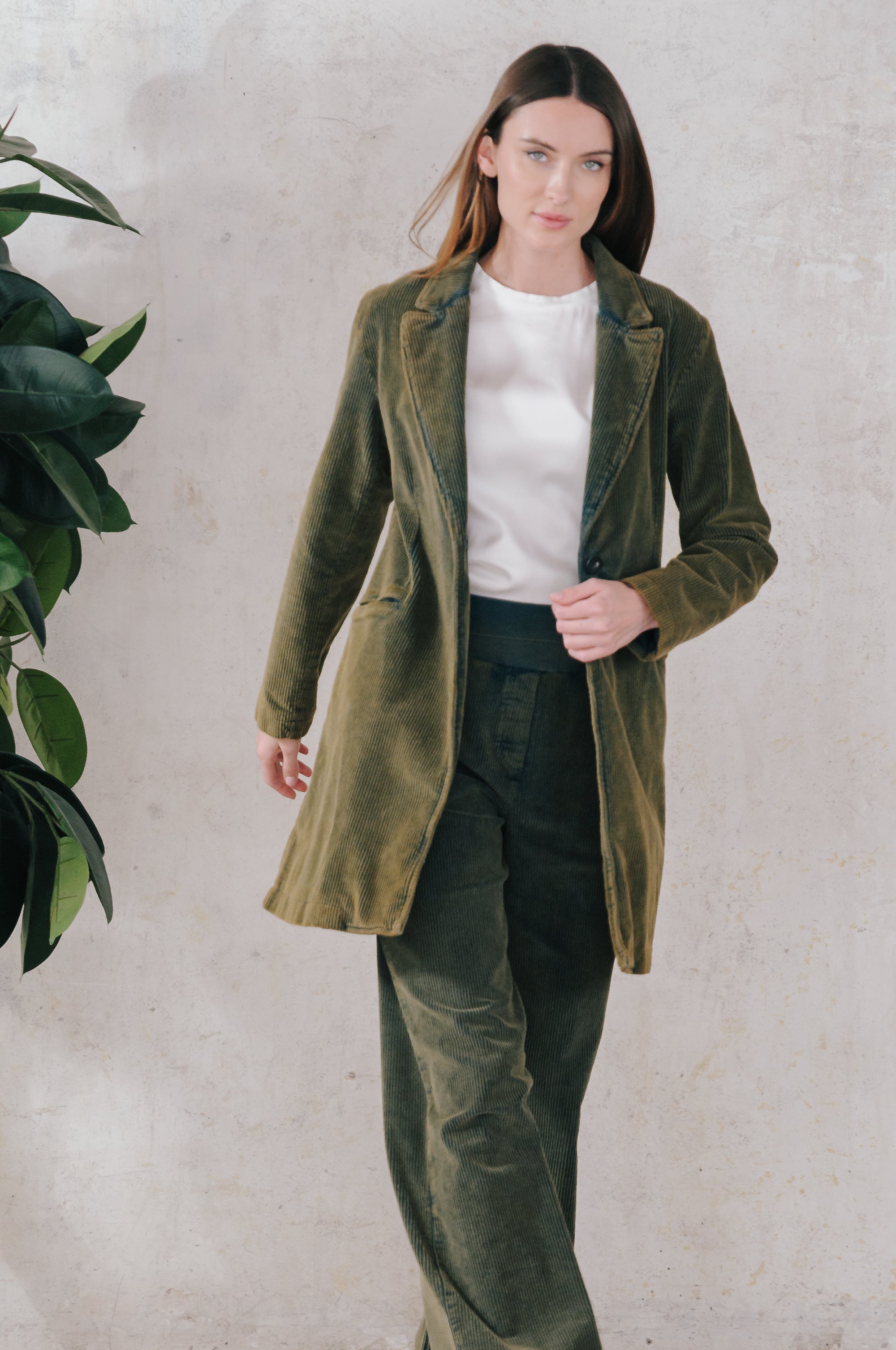 Down Town Long Blazer - Agate