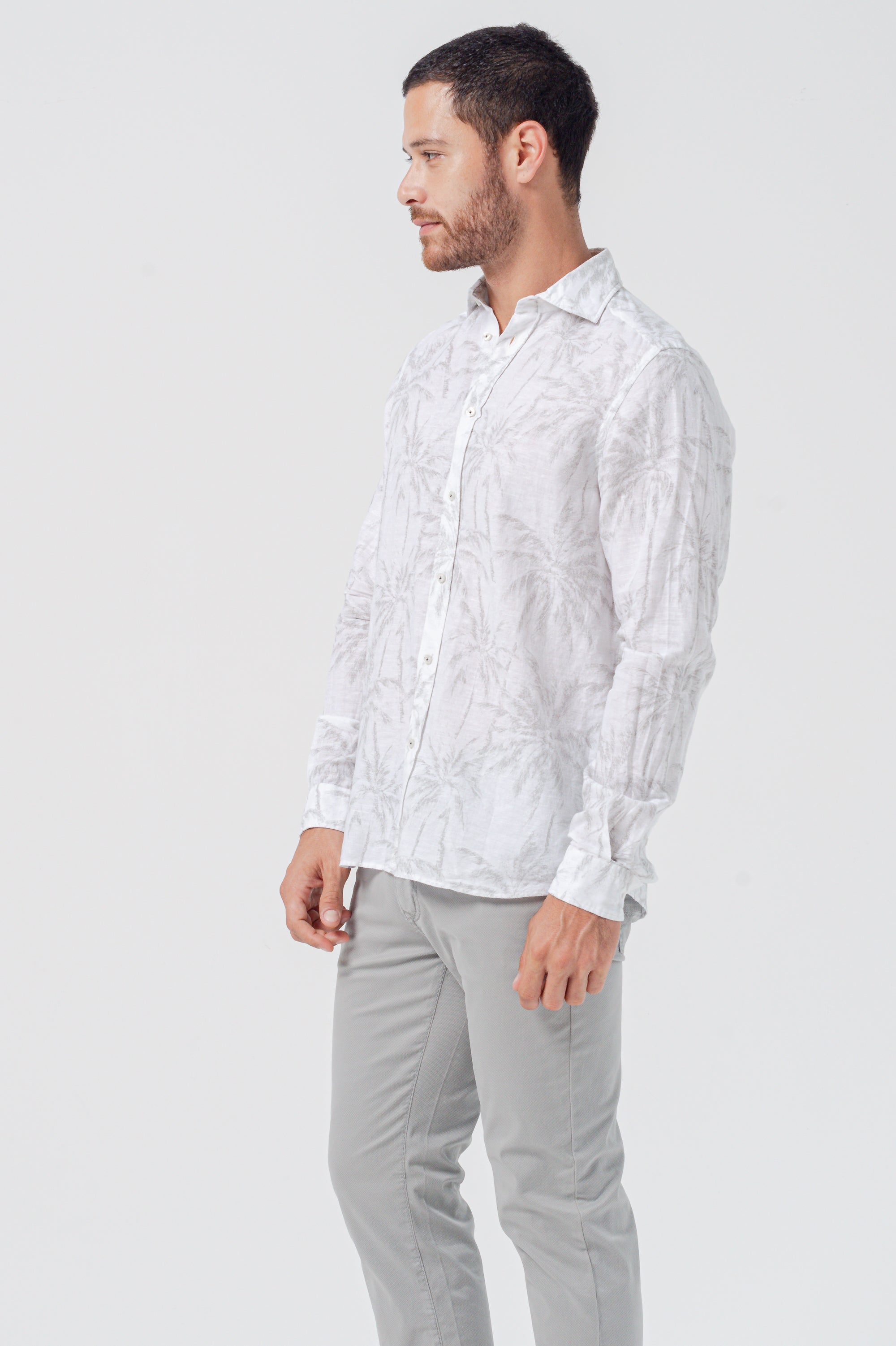 Relax Fit Palm Print Shirt - Noon