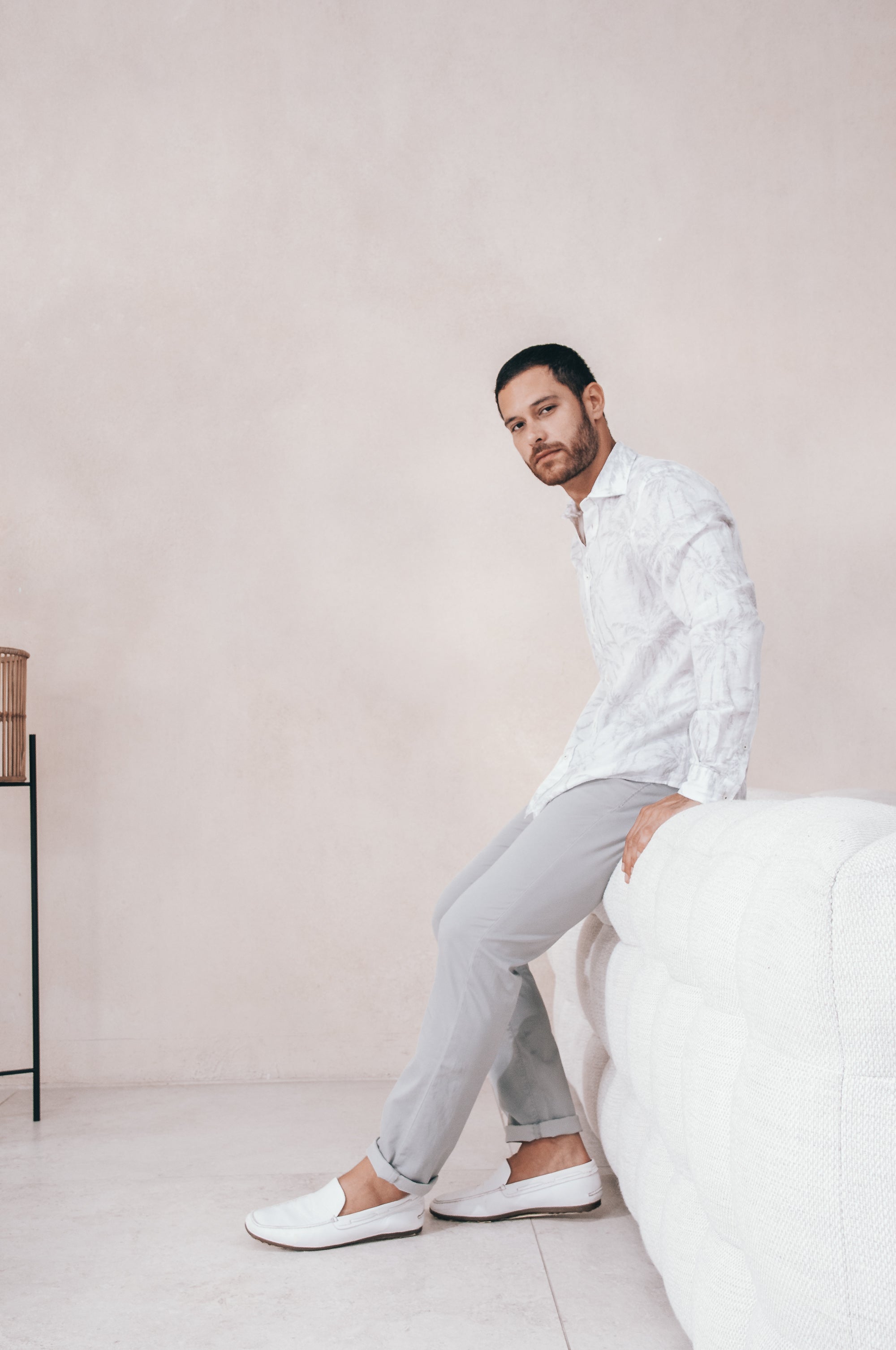Relax Fit Palm Print Shirt - Noon