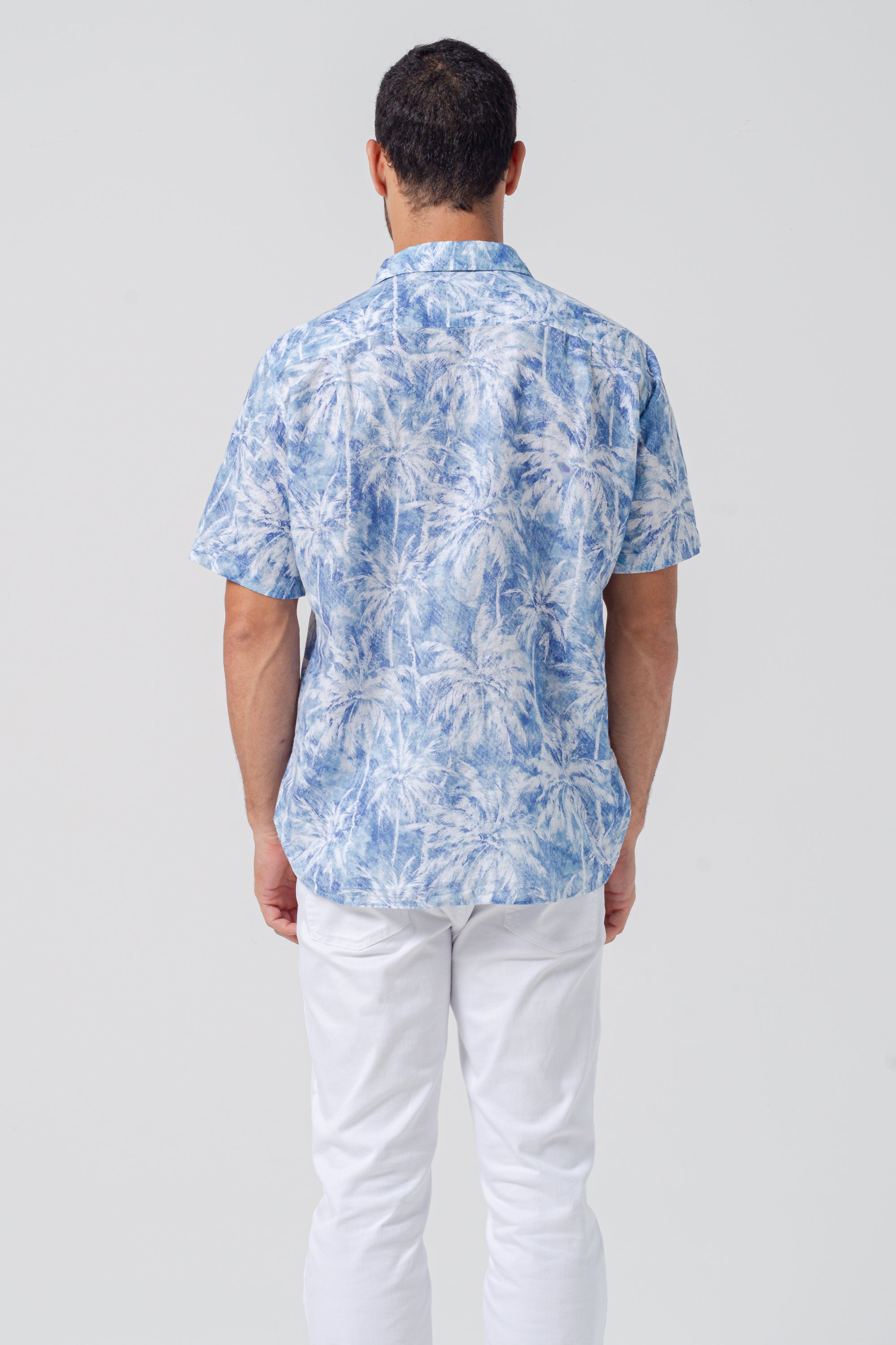 Alex Palm Print Shirt - Night
