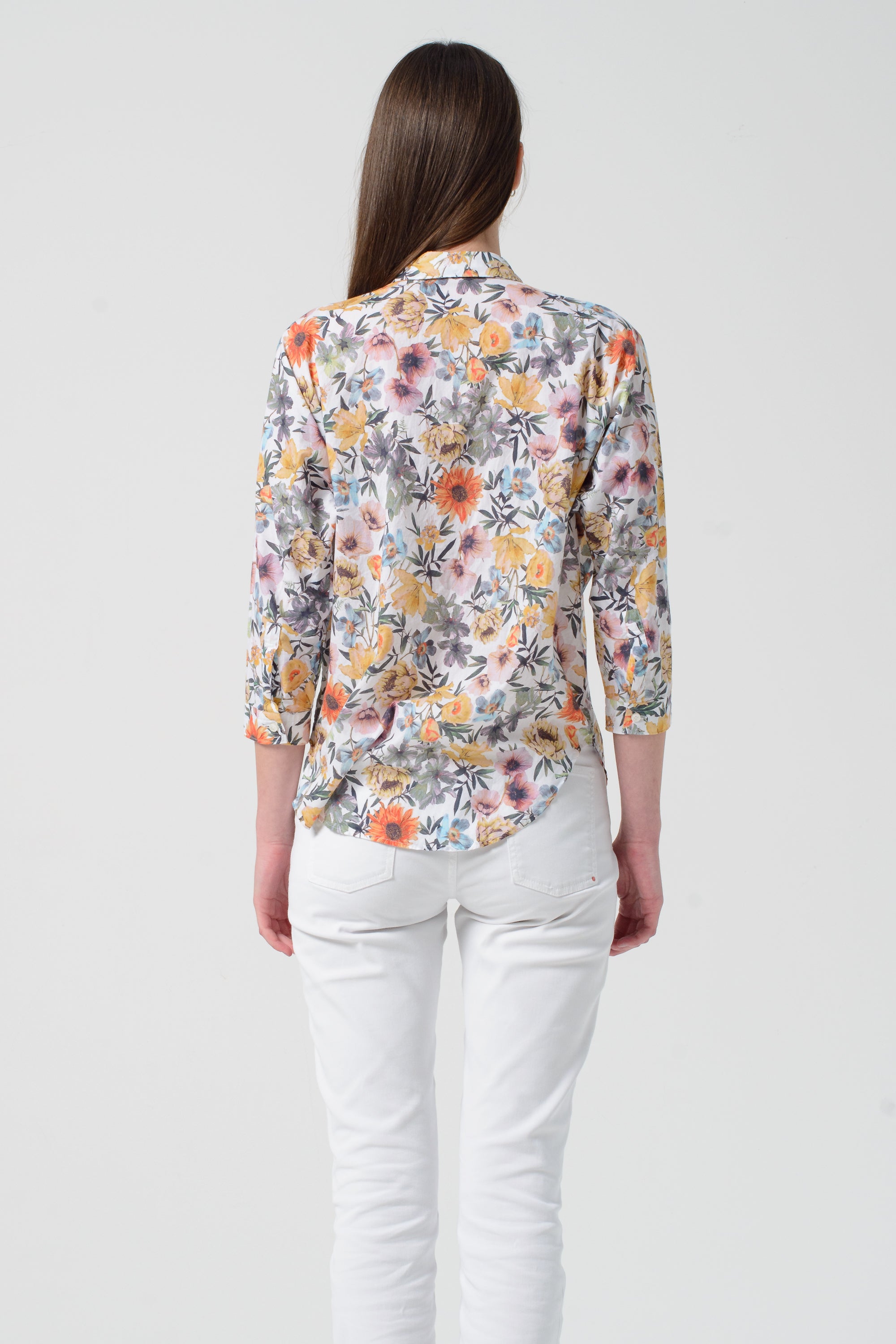 Ollie Patterned Blouse - White