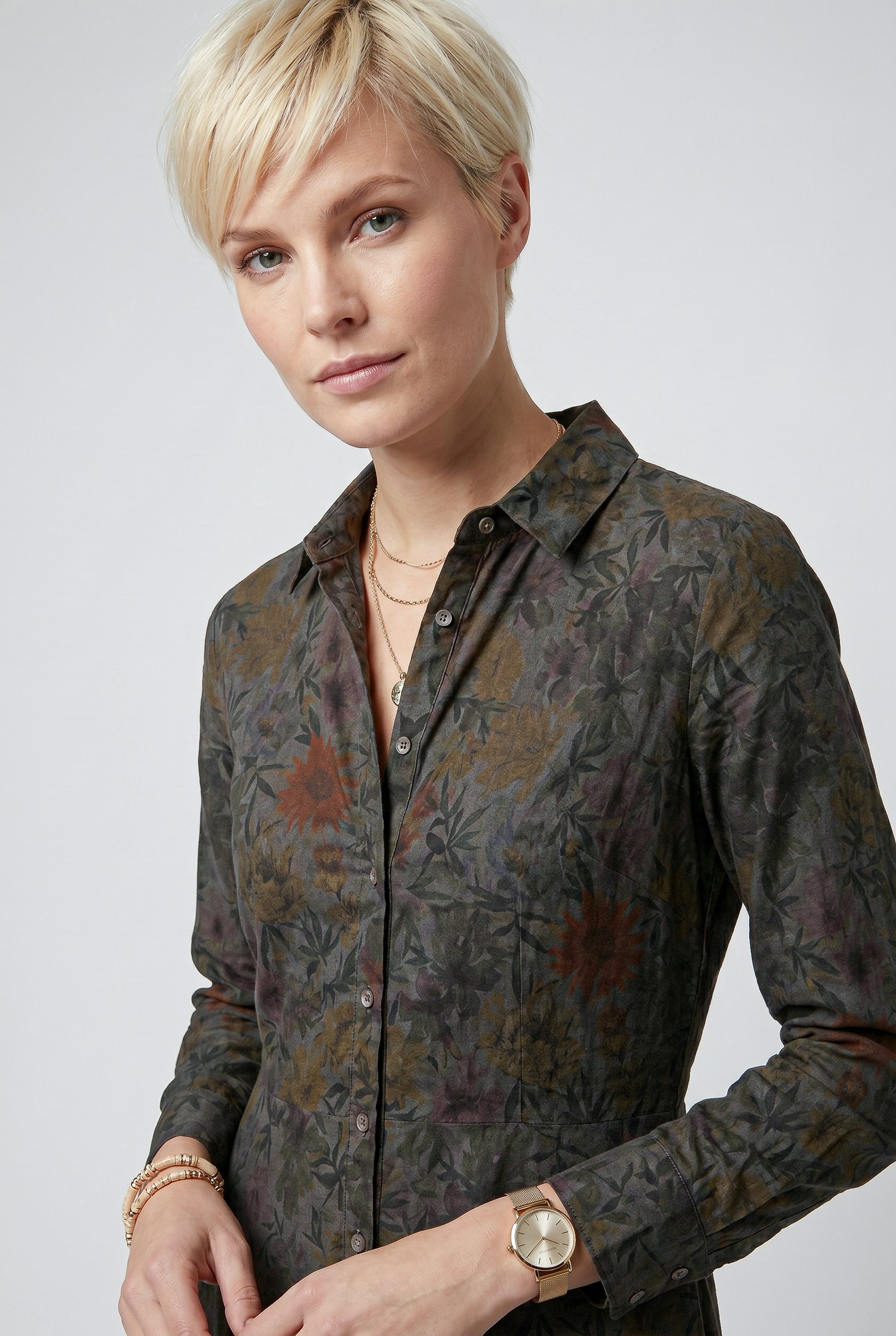Brooke Patterned Shirtdress - Tonga