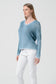 Leto V Neck Knit Frost Art In Mist main image 1