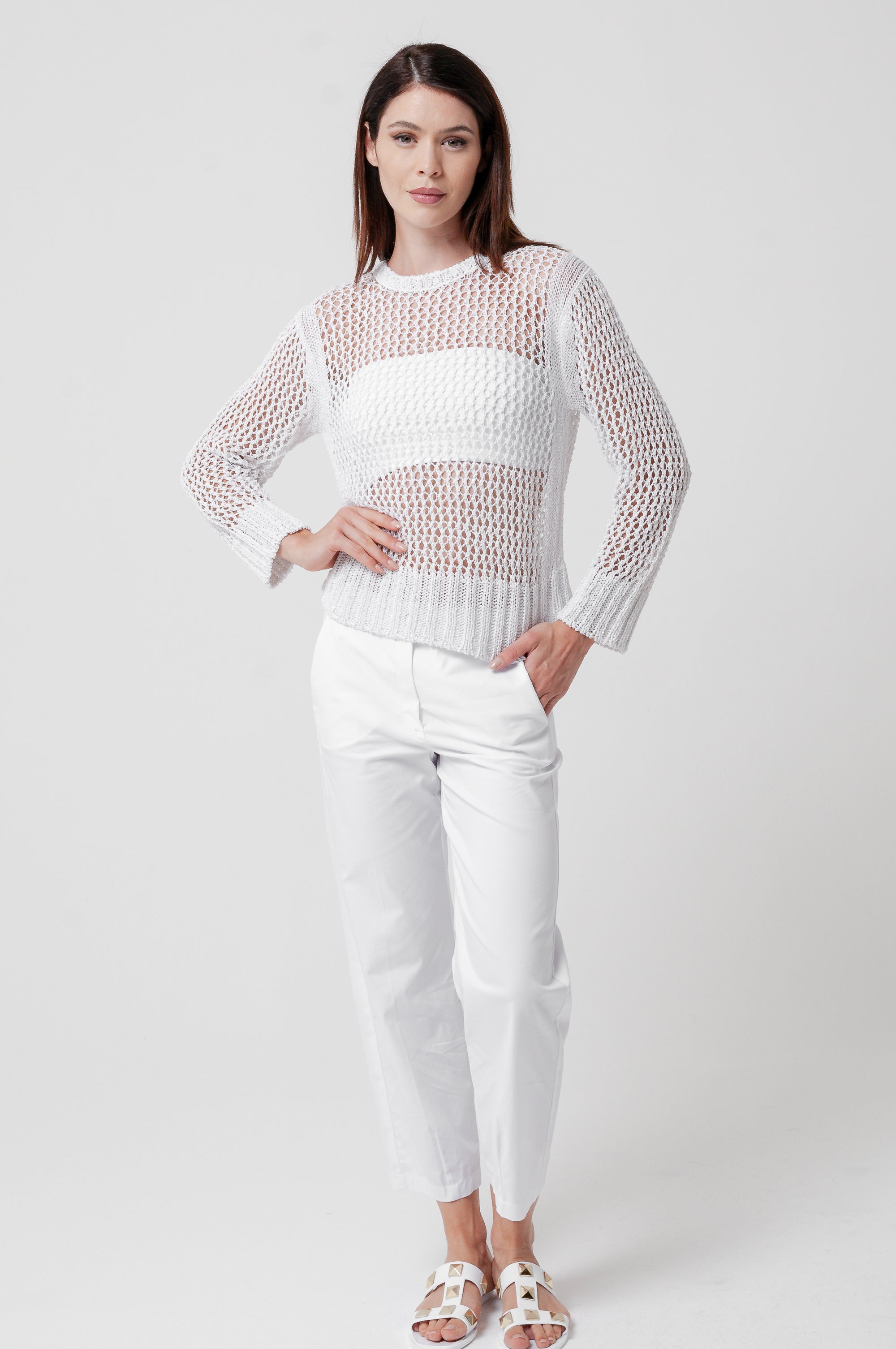 Chantal Knit - White
