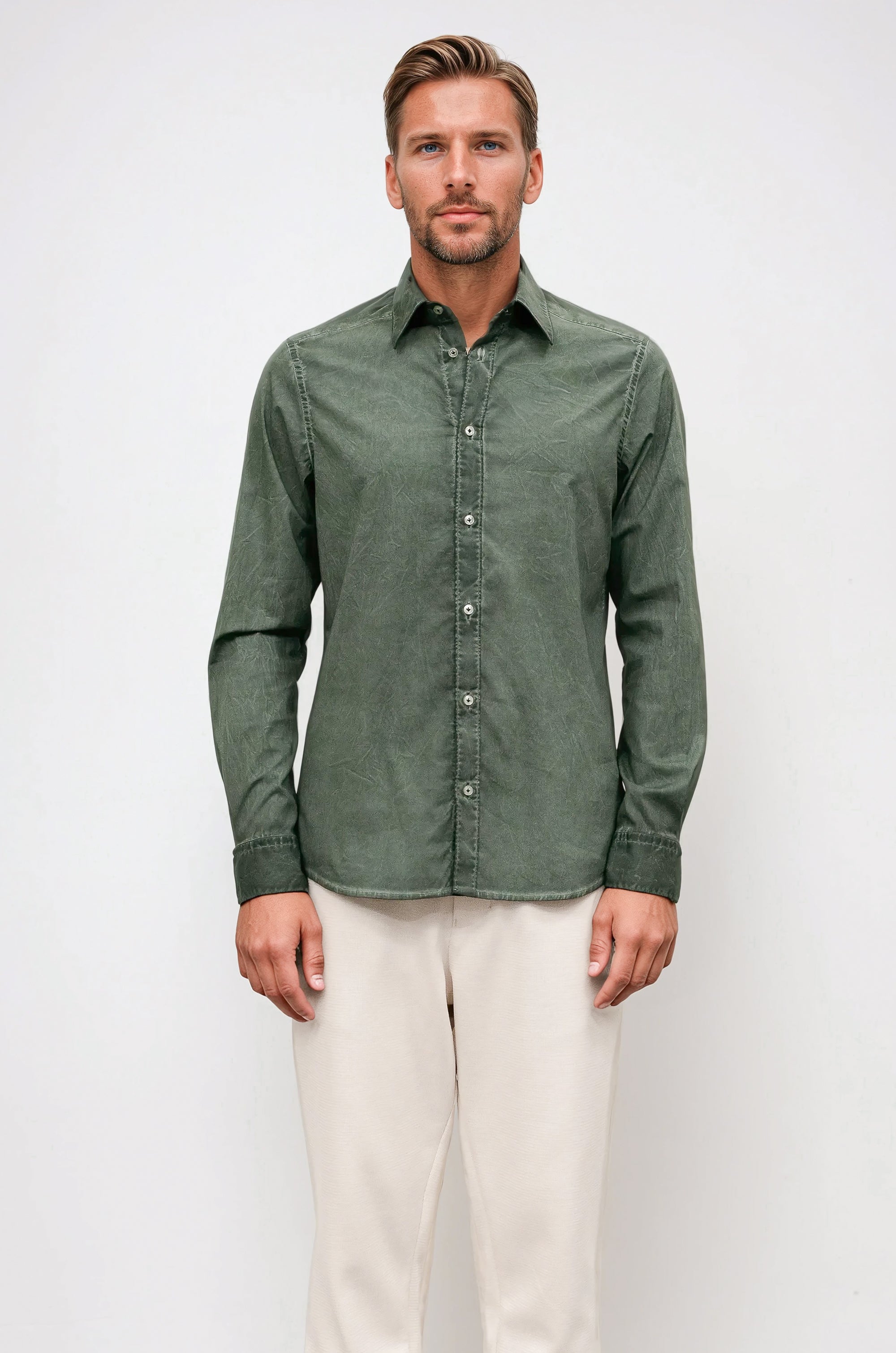 Harrison Poplin Shirt - Nori
