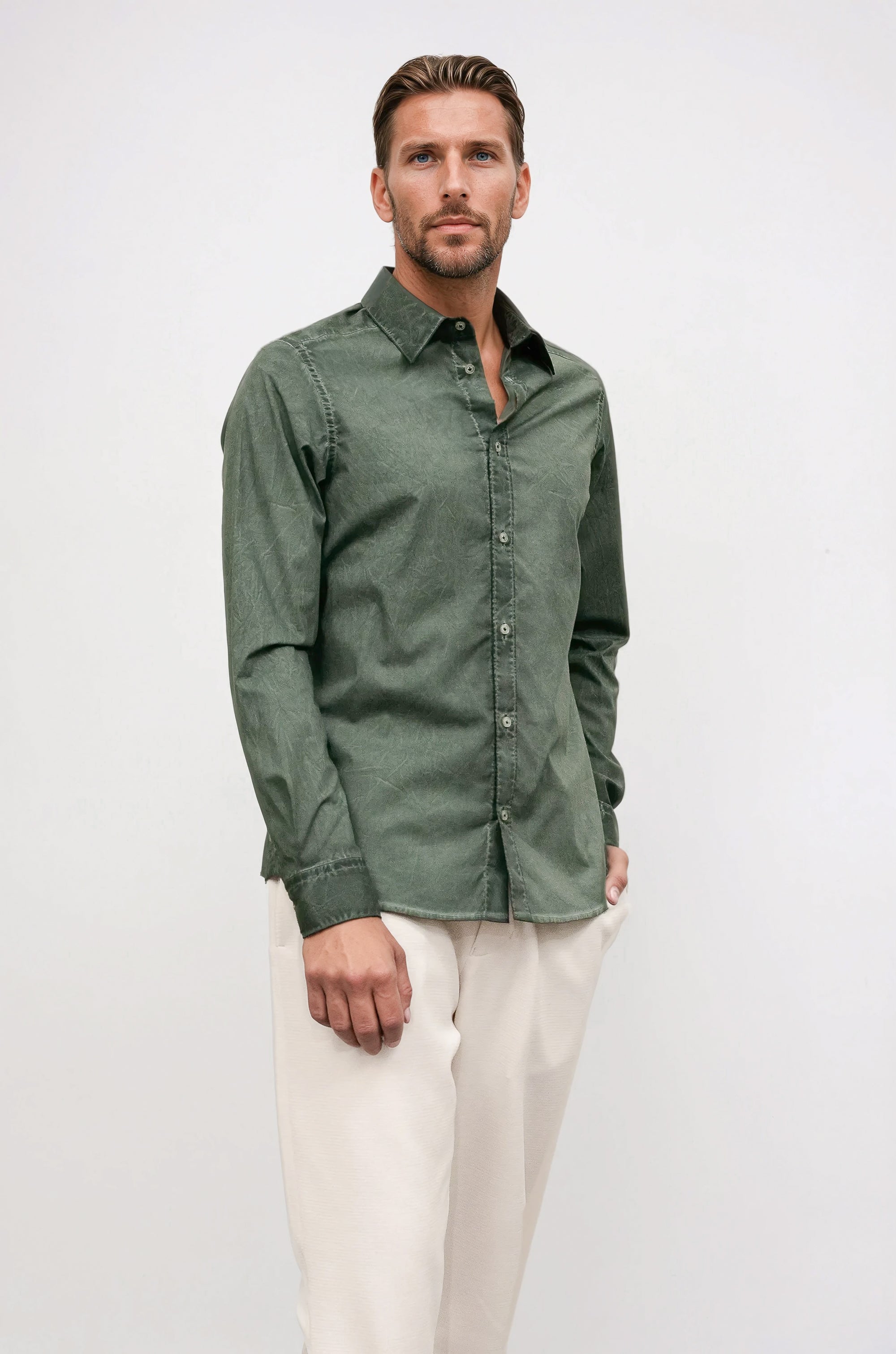 Harrison Poplin Shirt - Nori