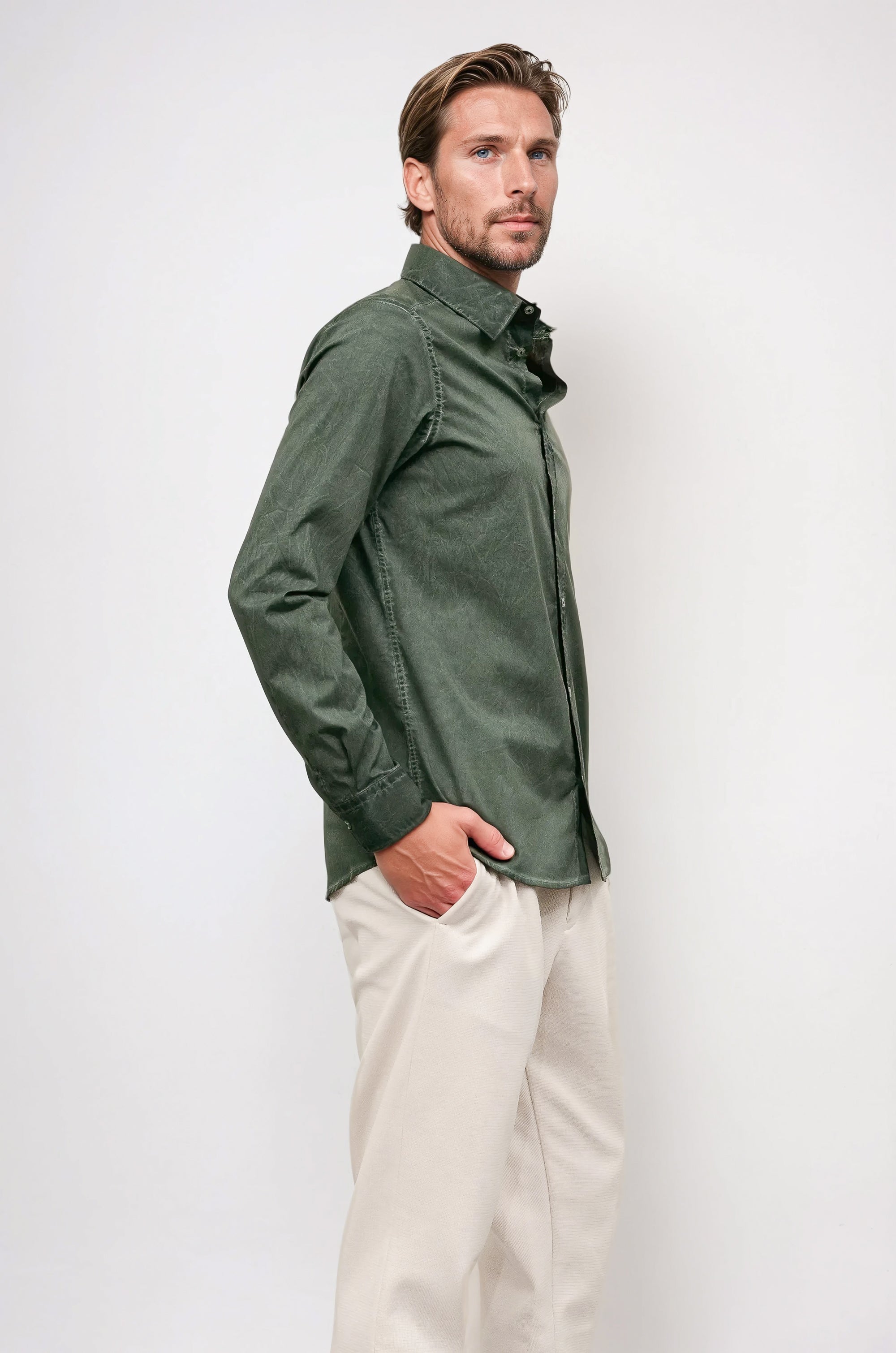 Harrison Poplin Shirt - Nori