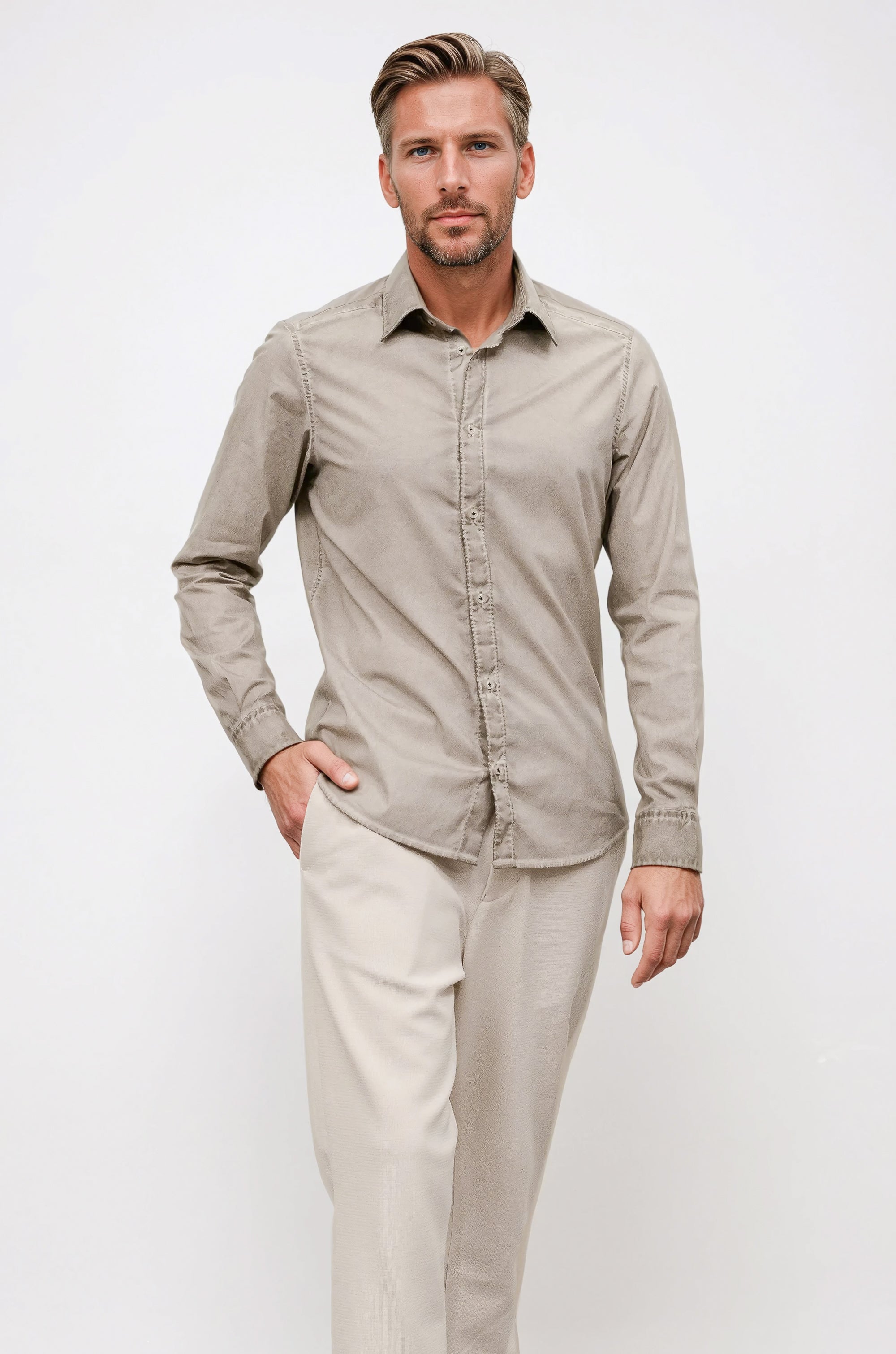 Harrison Poplin Shirt - Grafite
