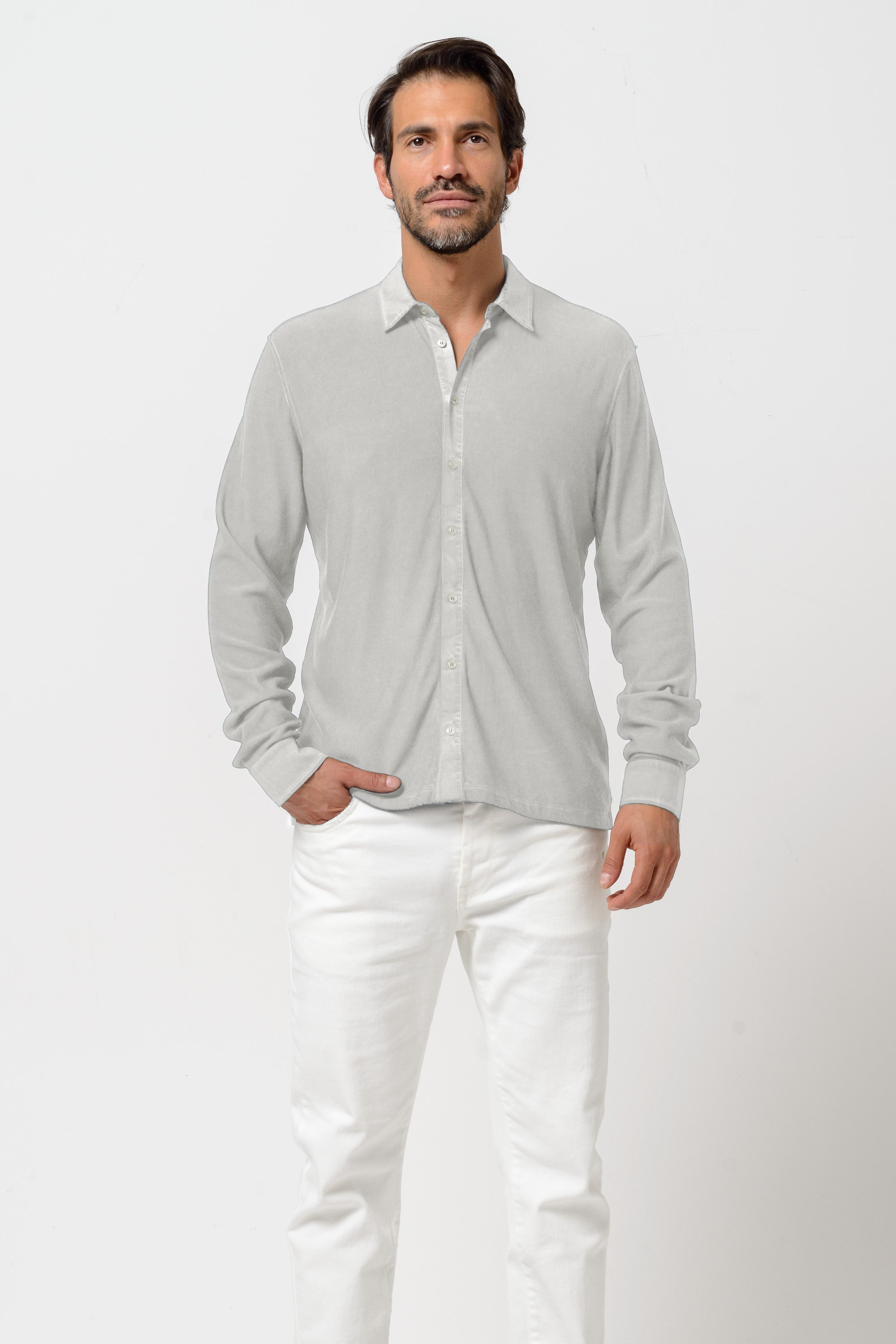 Clint Shirt Relax - Platino