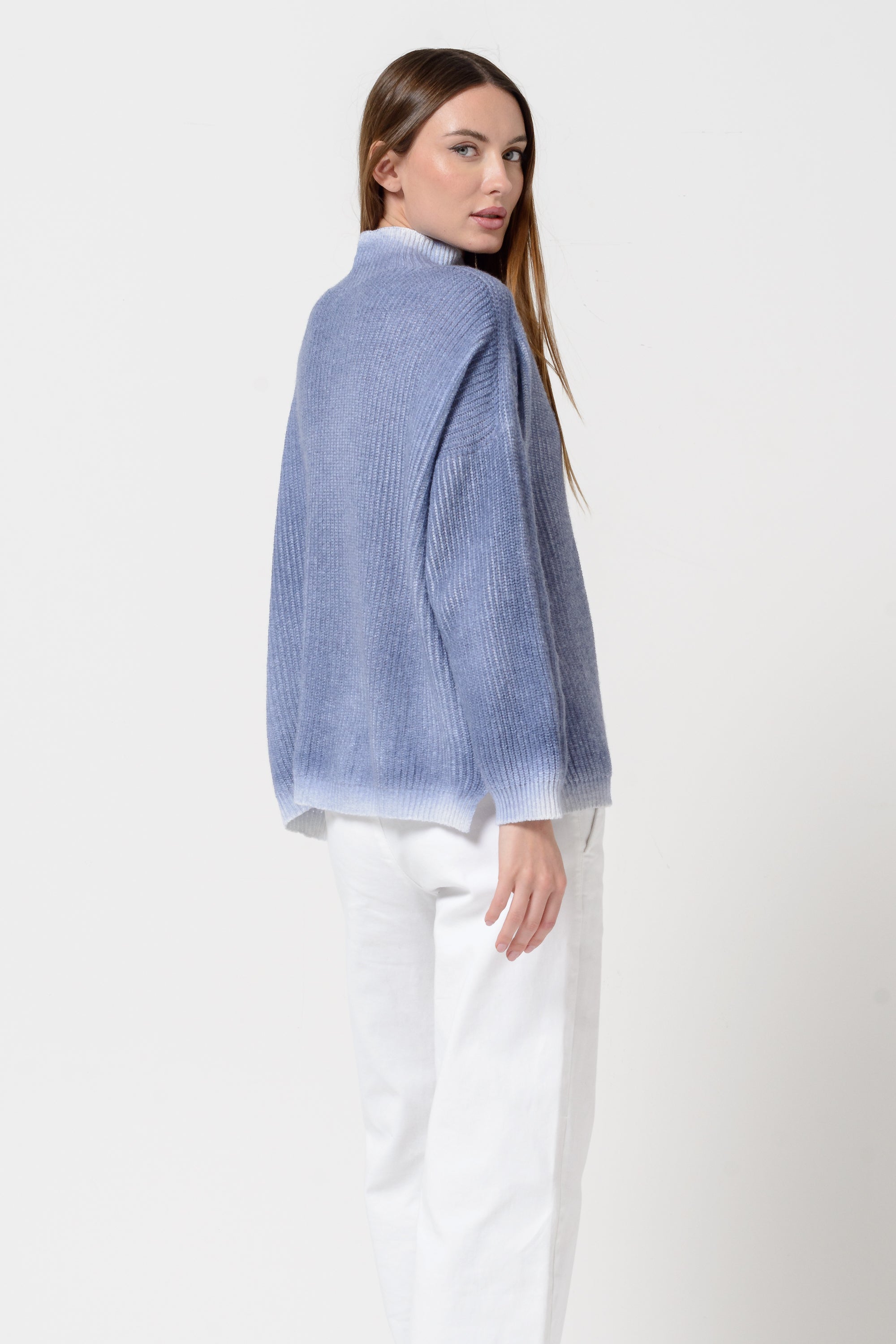 Parker Spray Art - Oversize Ribbed Sweater in Marino | Ploumanac'h