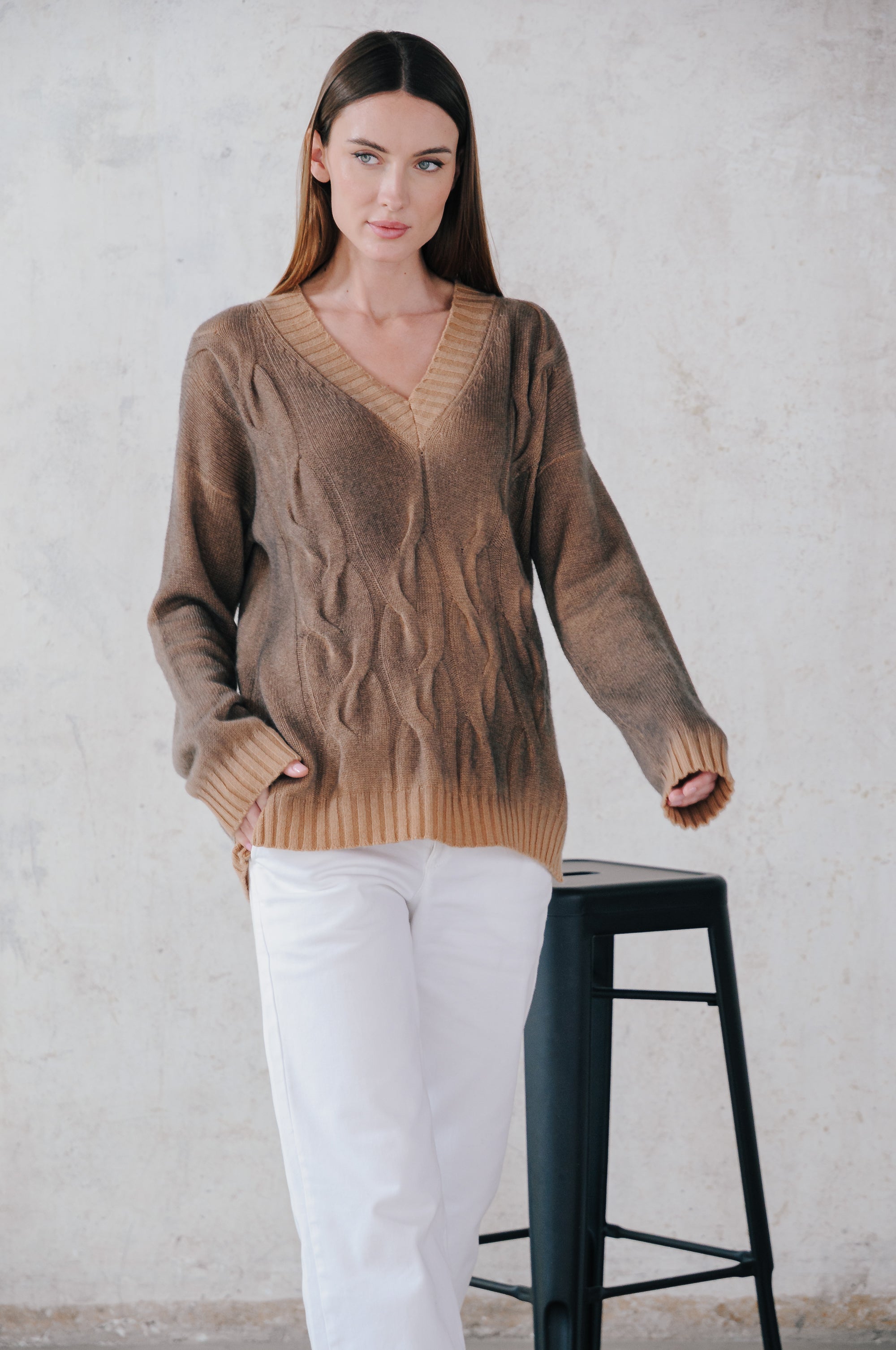 Lageder V Knit Smoke Art - Grano