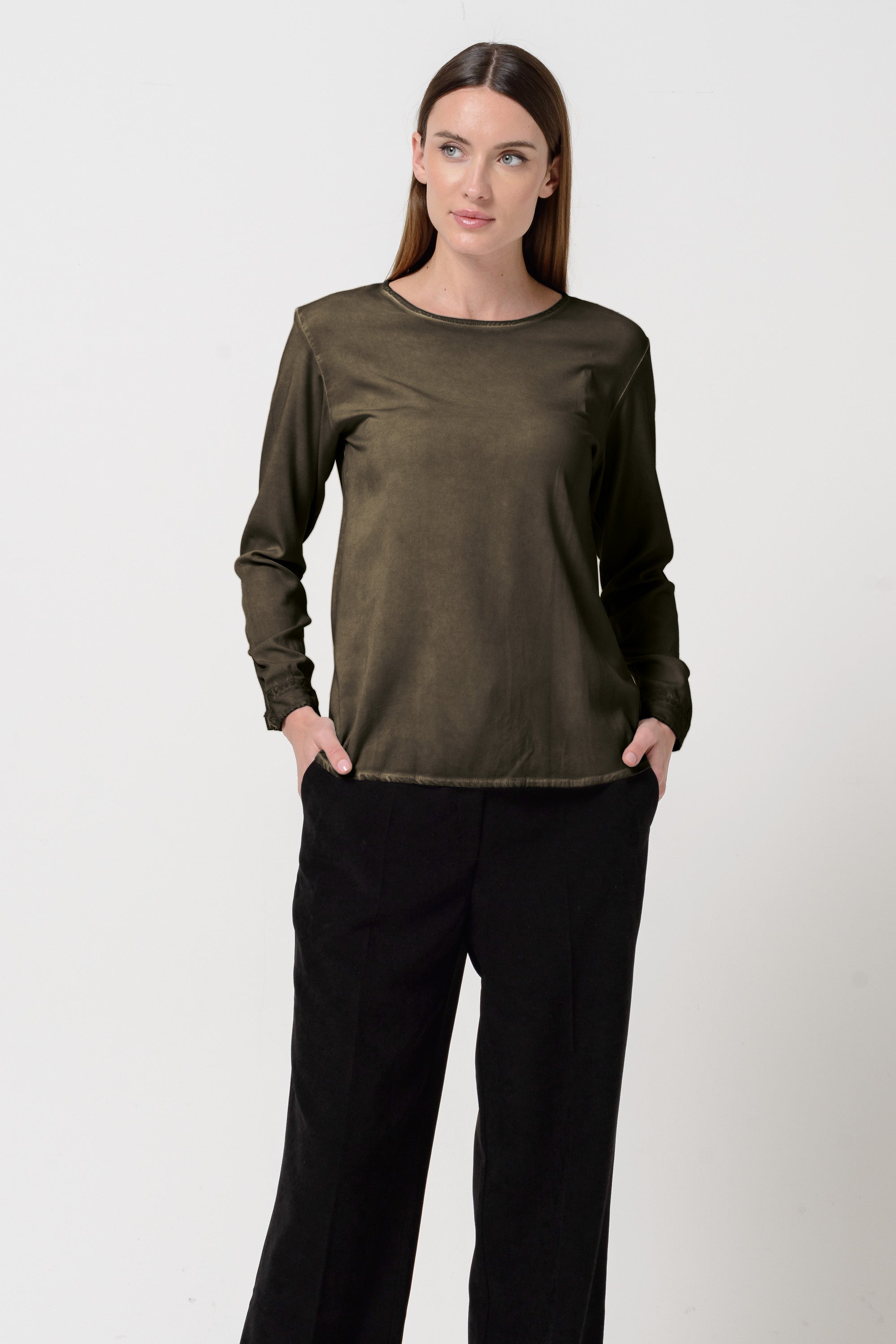 Corvara Twill Blouse - Cliff
