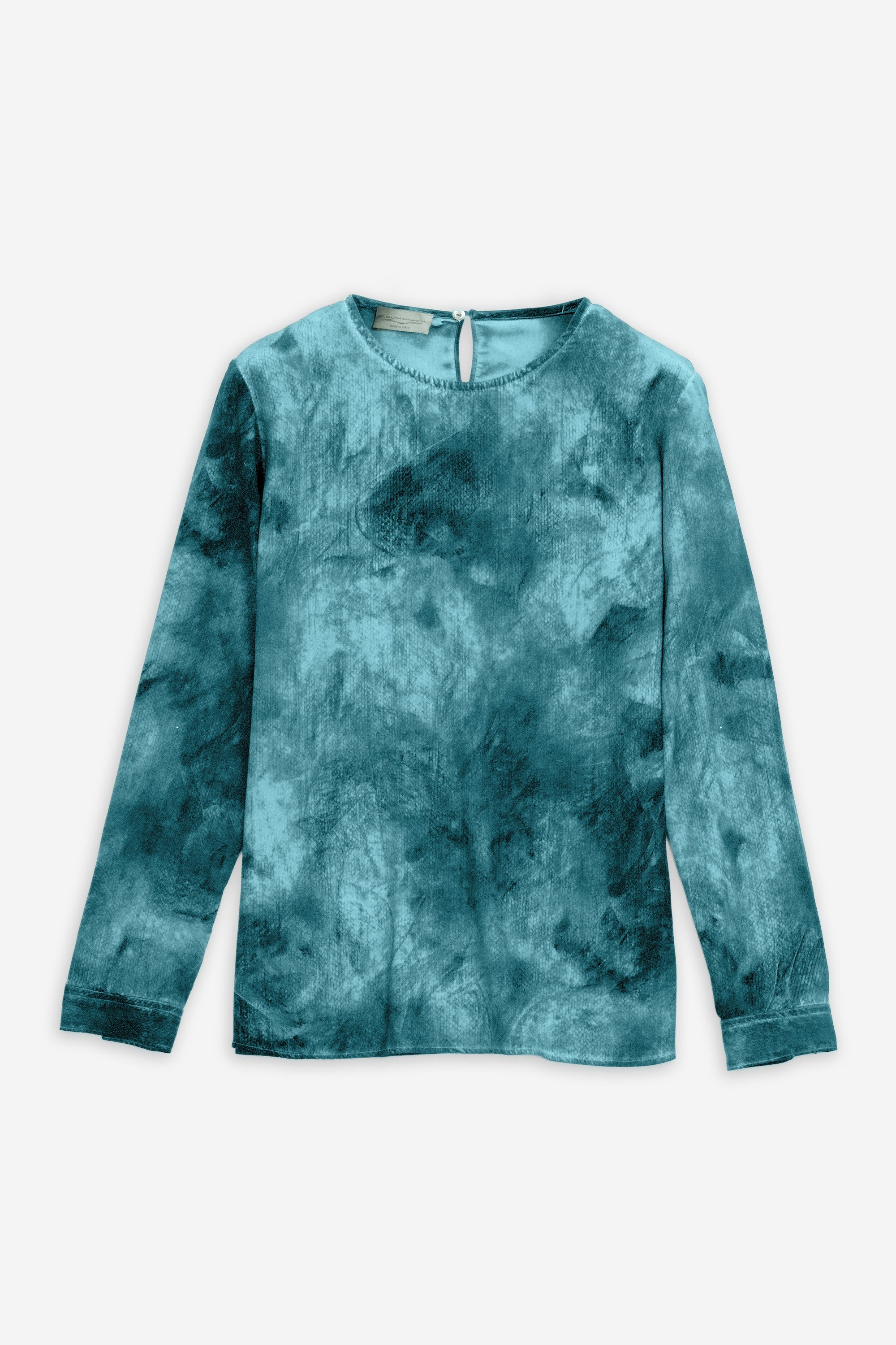Corvara Printed Blouse - Aqua