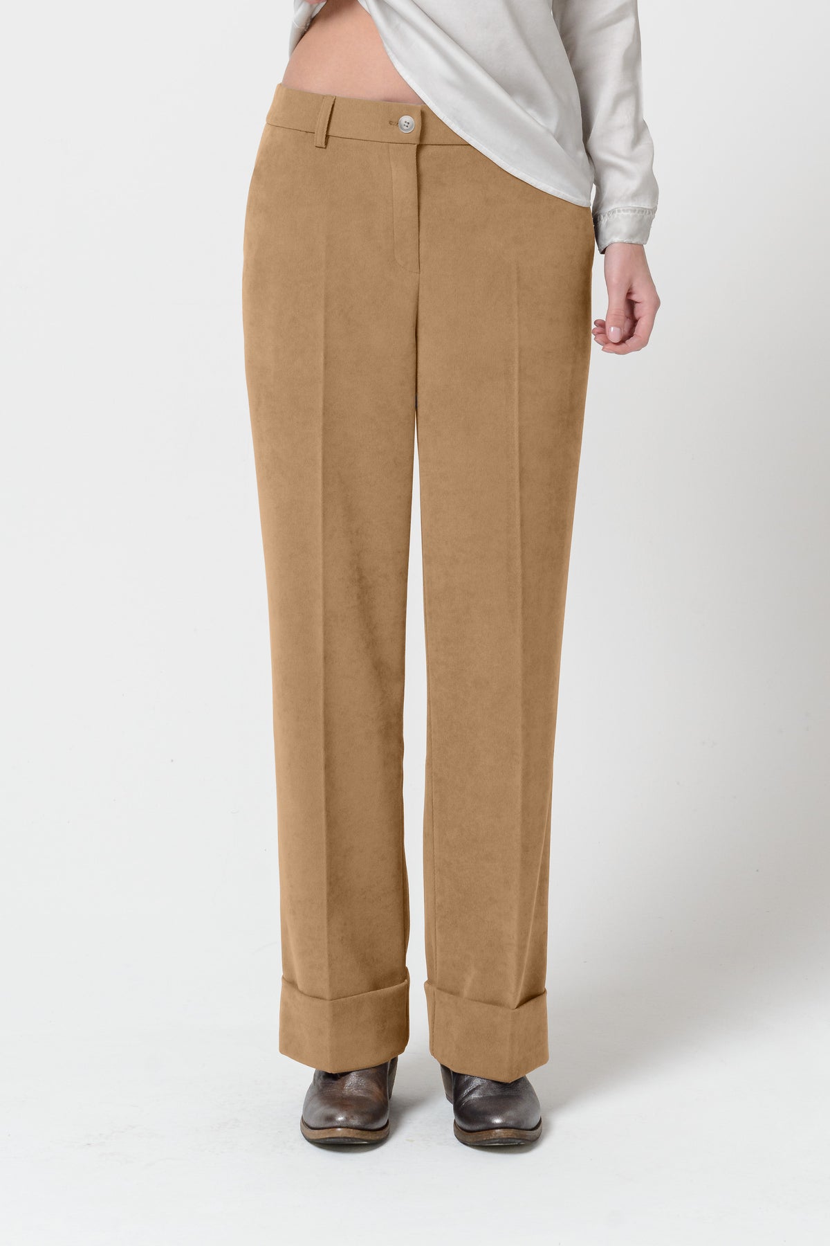 Tilda Velvet Pants - Cammello