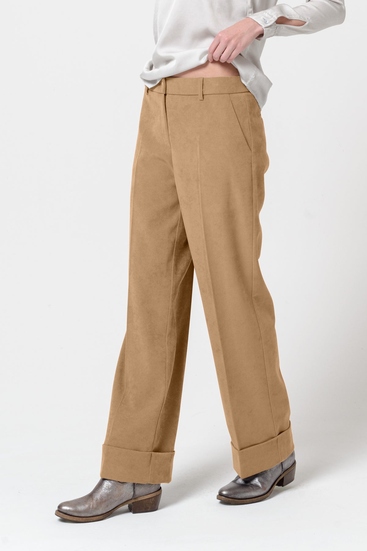 Tilda Velvet Pants - Cammello