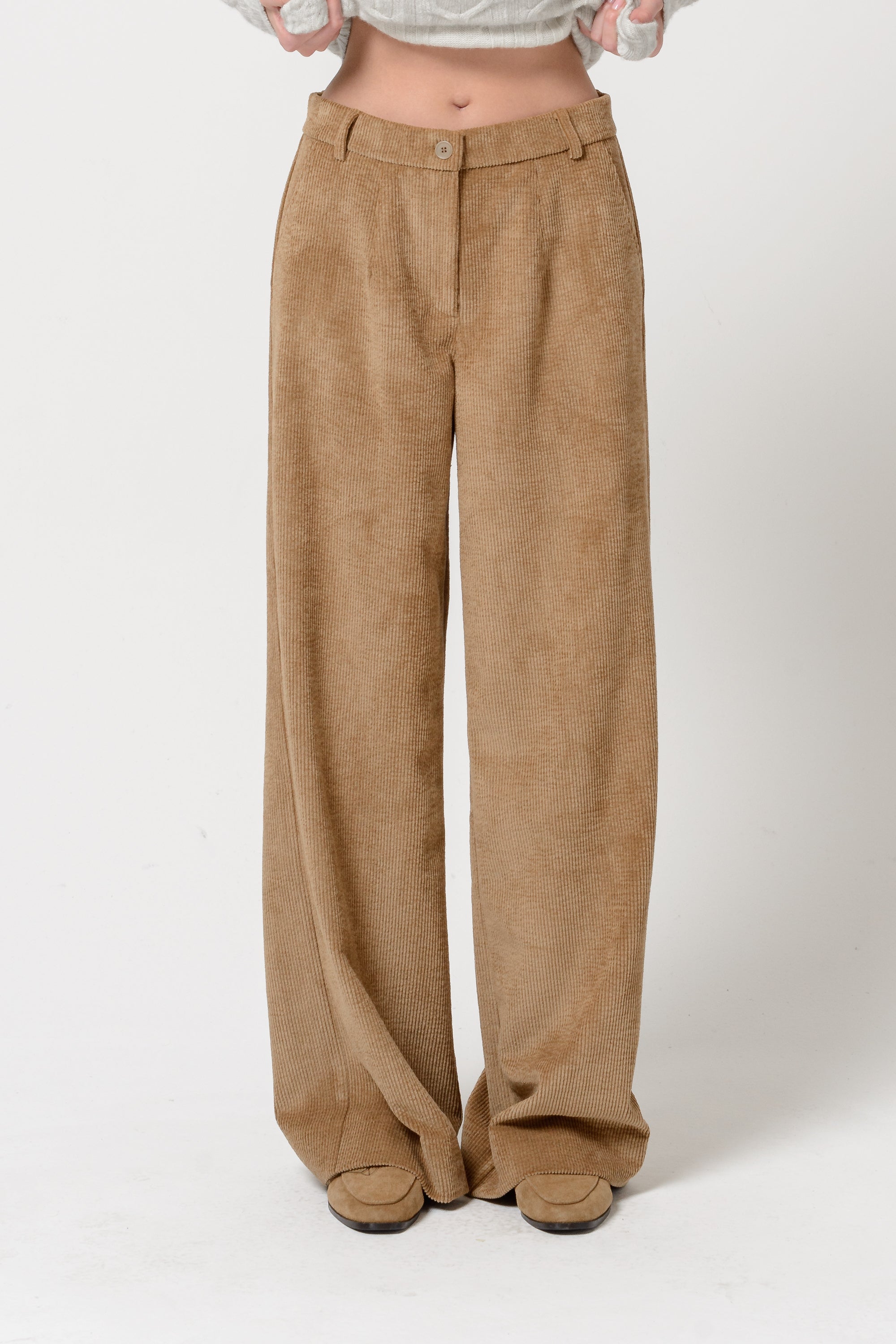 Gilda Corduroy Pants - Cammello