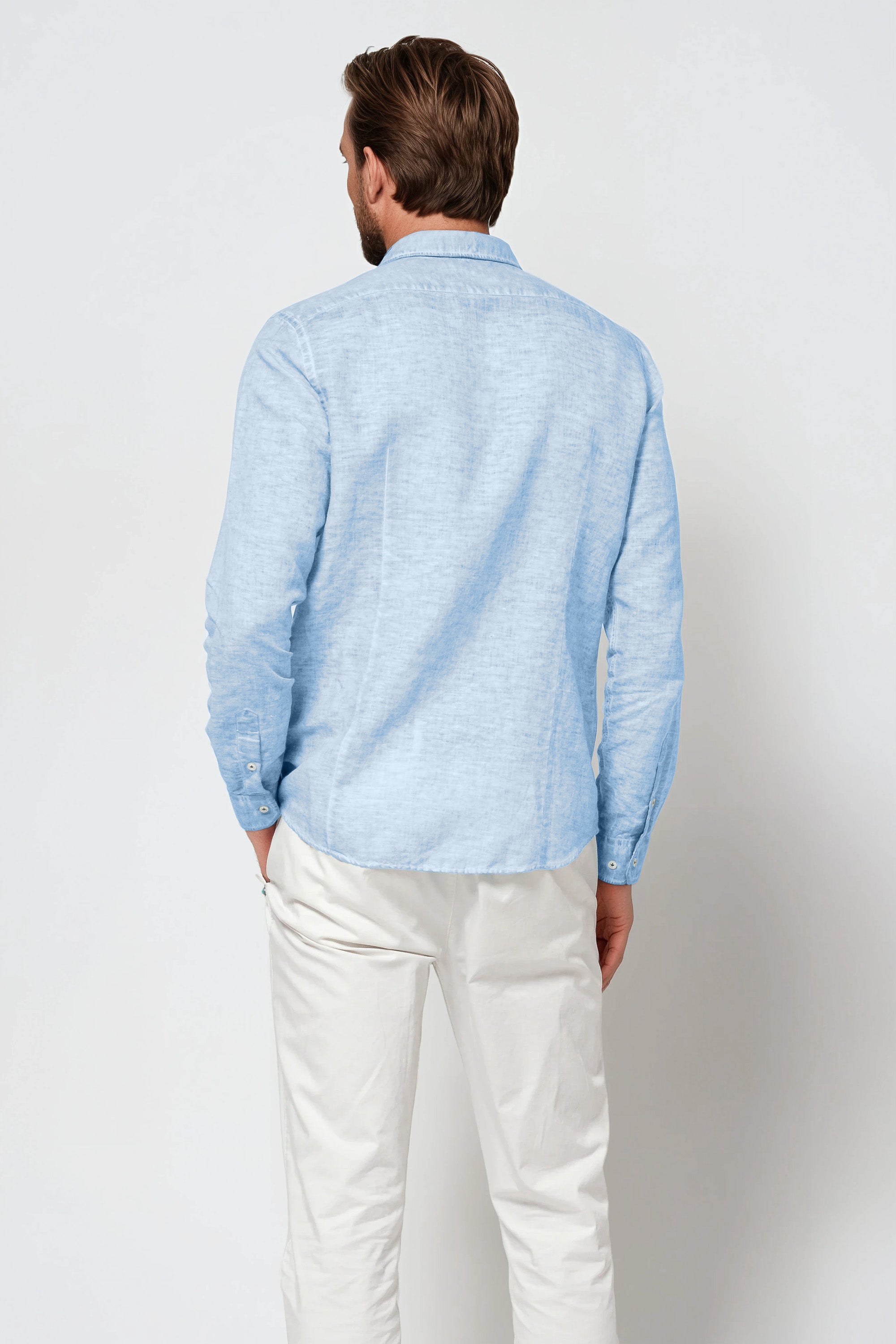 Harrison Linen Blend Shirt - Santorini