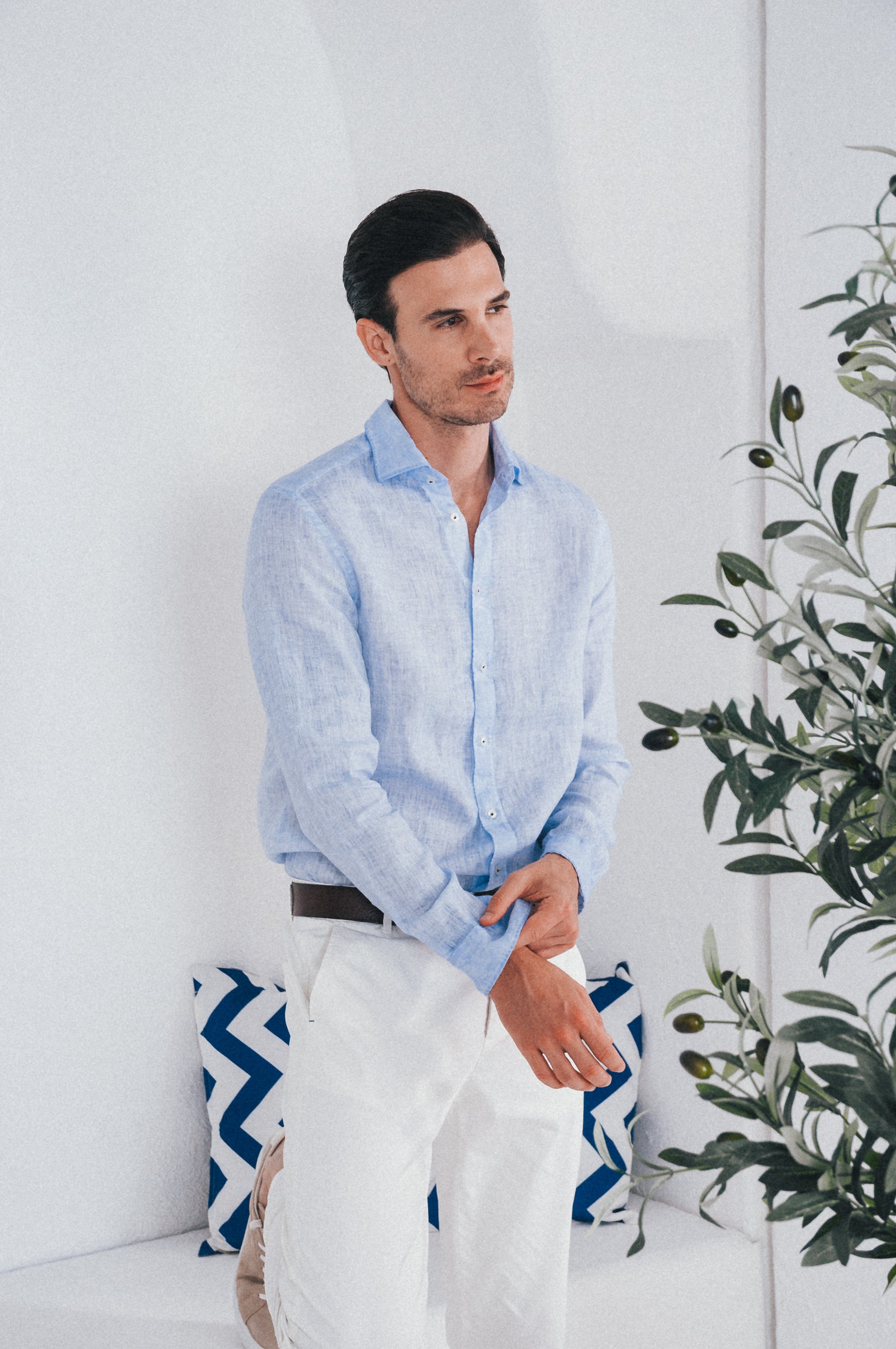 Robert Linen Shirt - Santorini