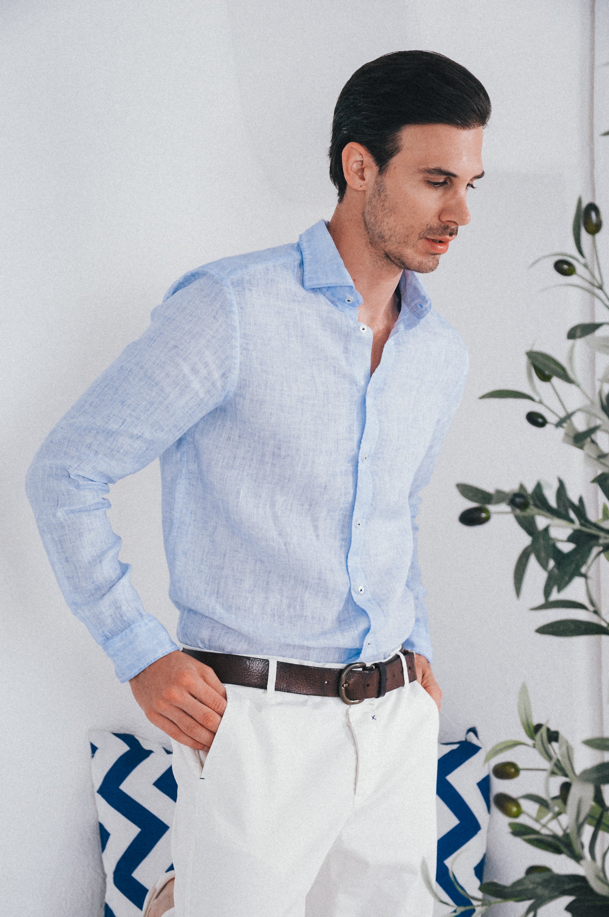 Robert Linen Shirt - Santorini