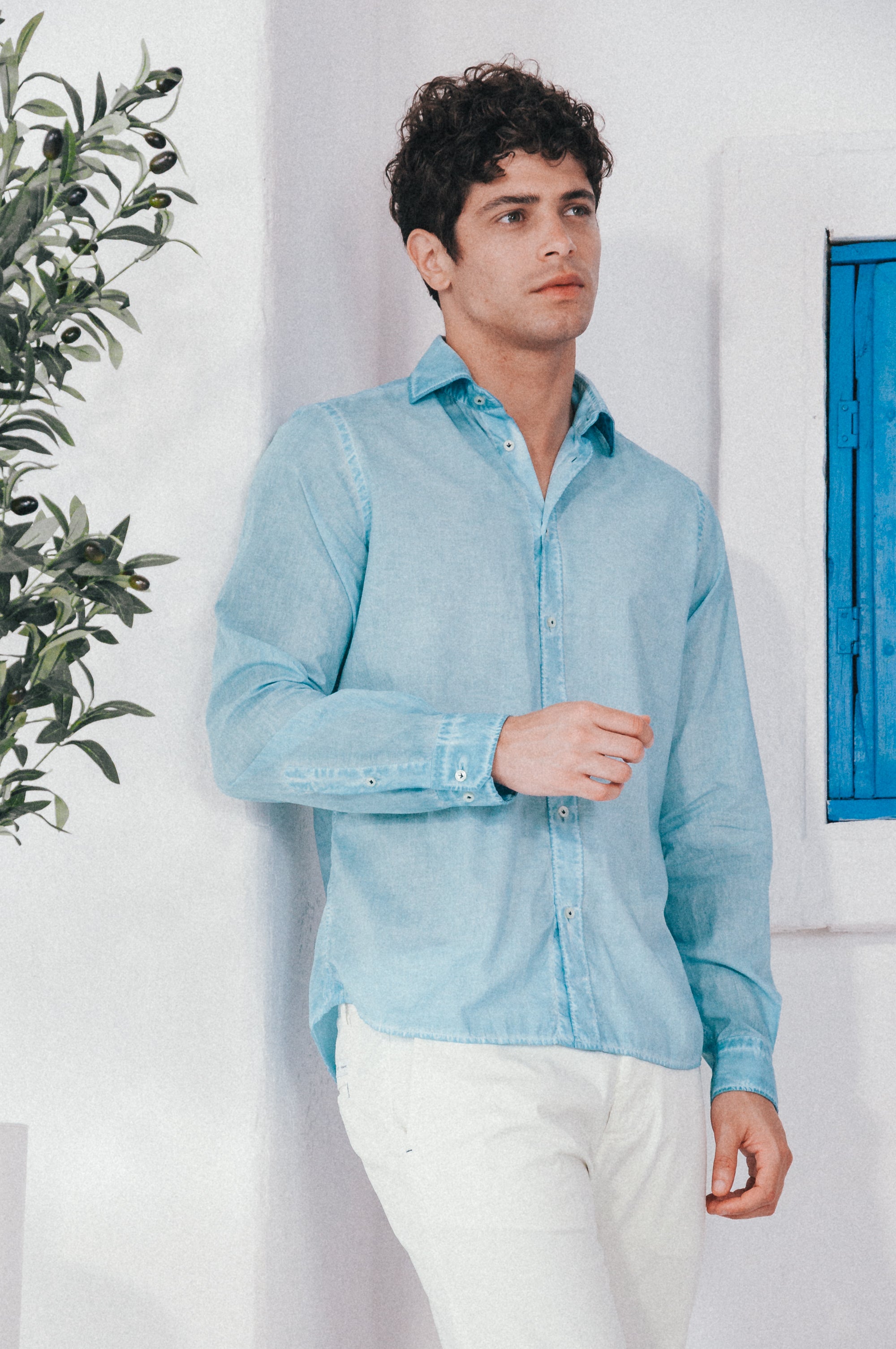 Robert Voile Shirt - Egeo