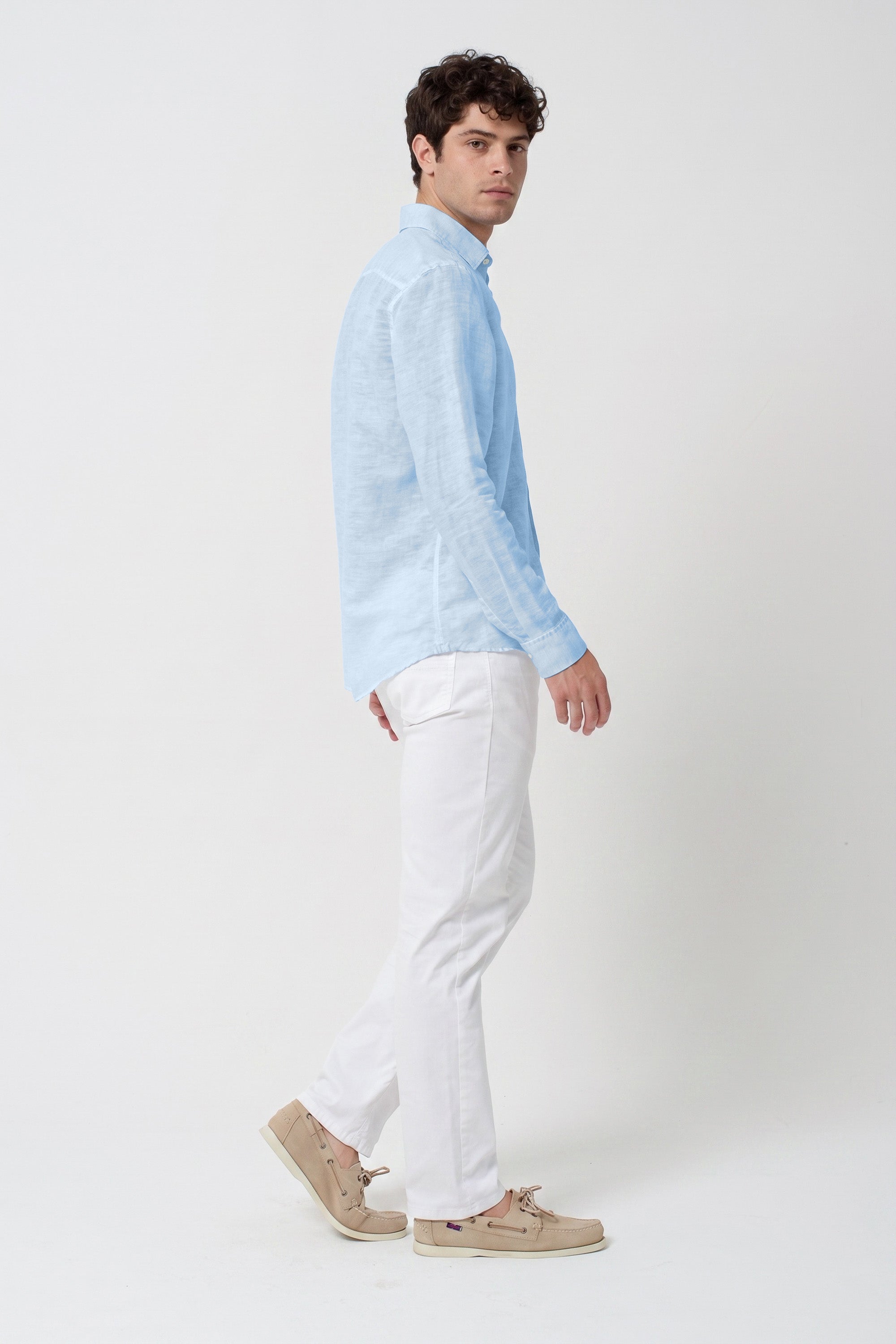 Robert Linen Blend Shirt - Santorini