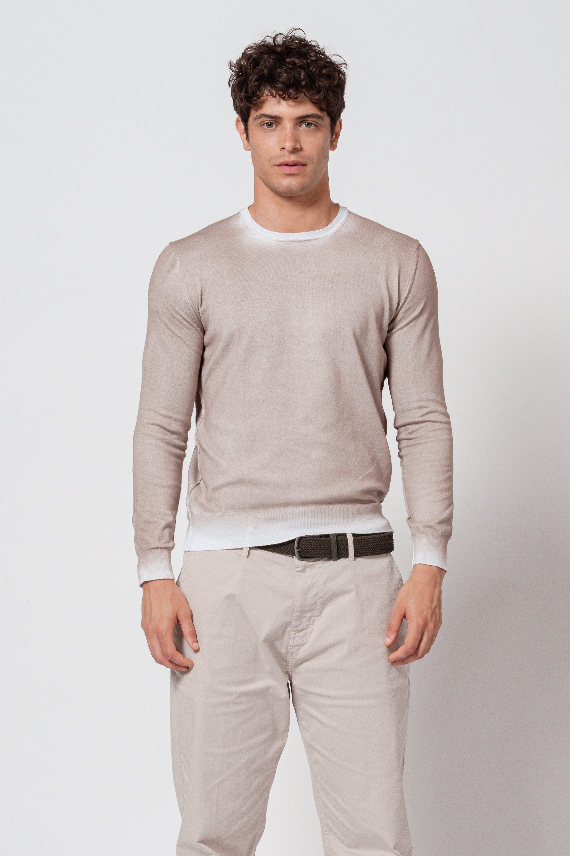 Bob Crew Knit Spray Art - Taupe