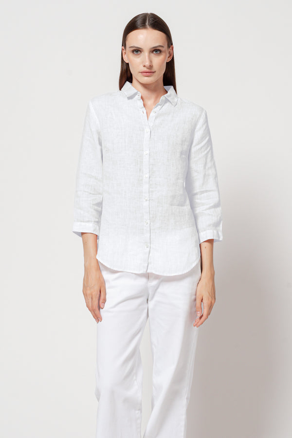 Valeria Linen Shirt - White