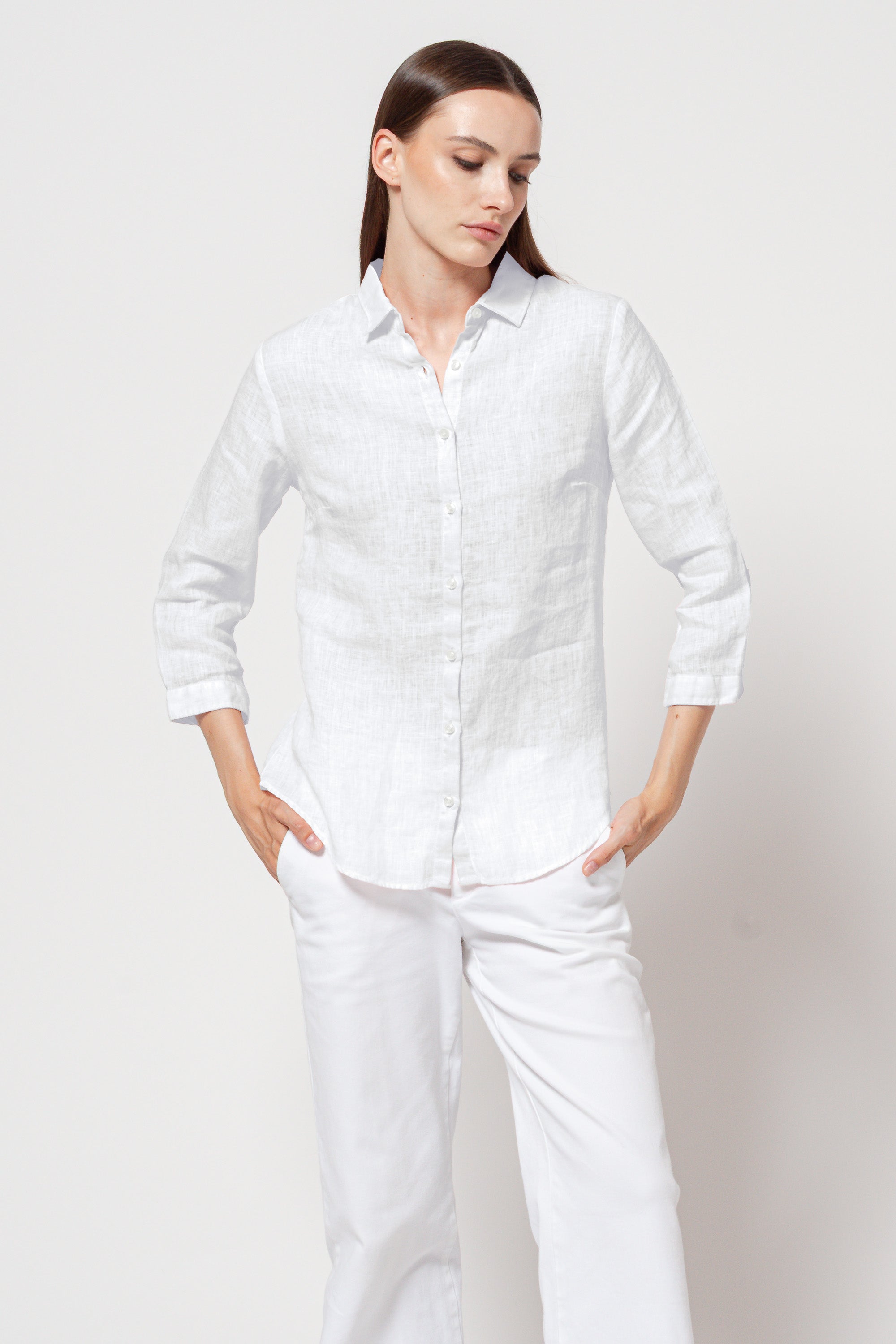 Valeria Linen Shirt - White