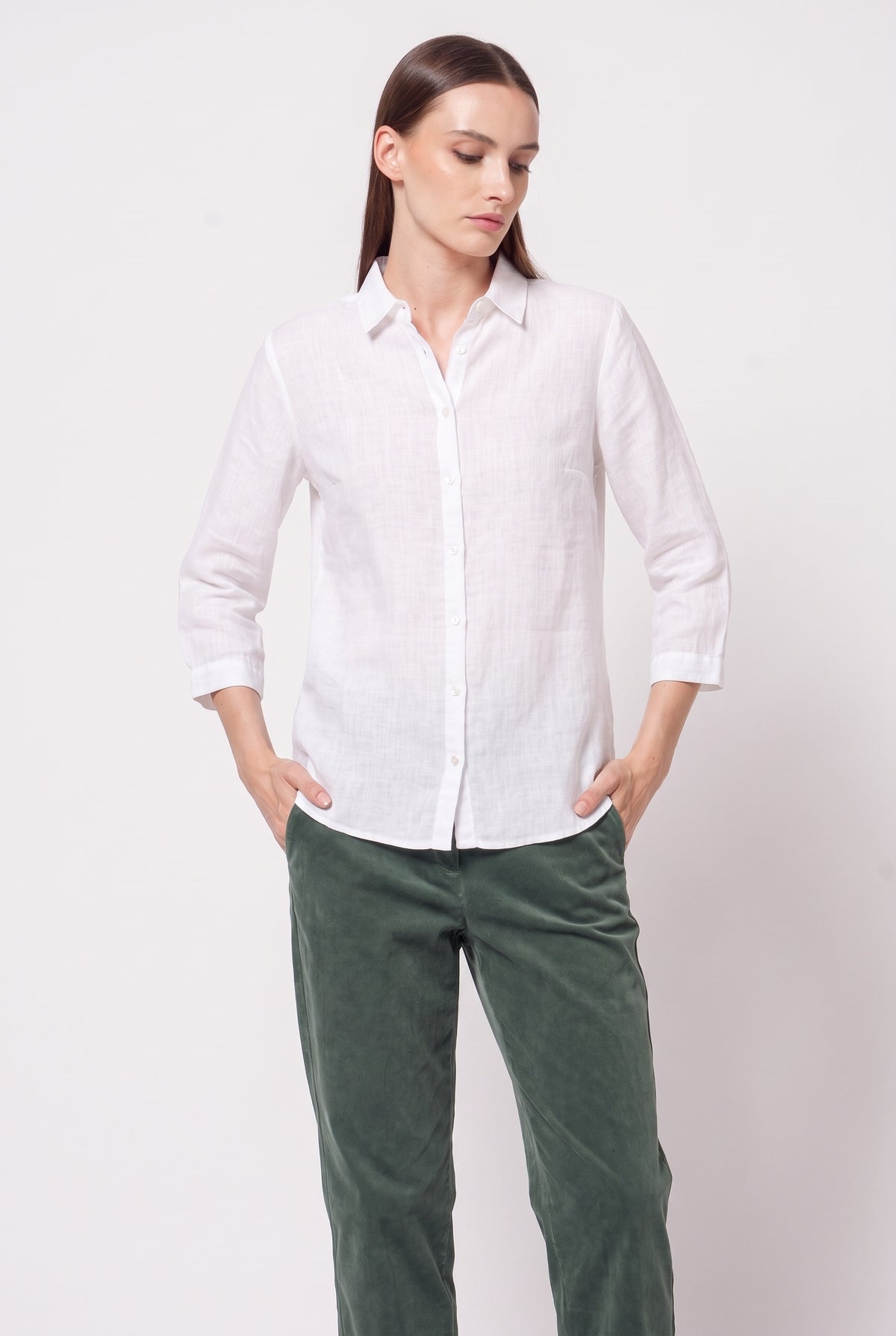 Valeria Linen Shirt - White