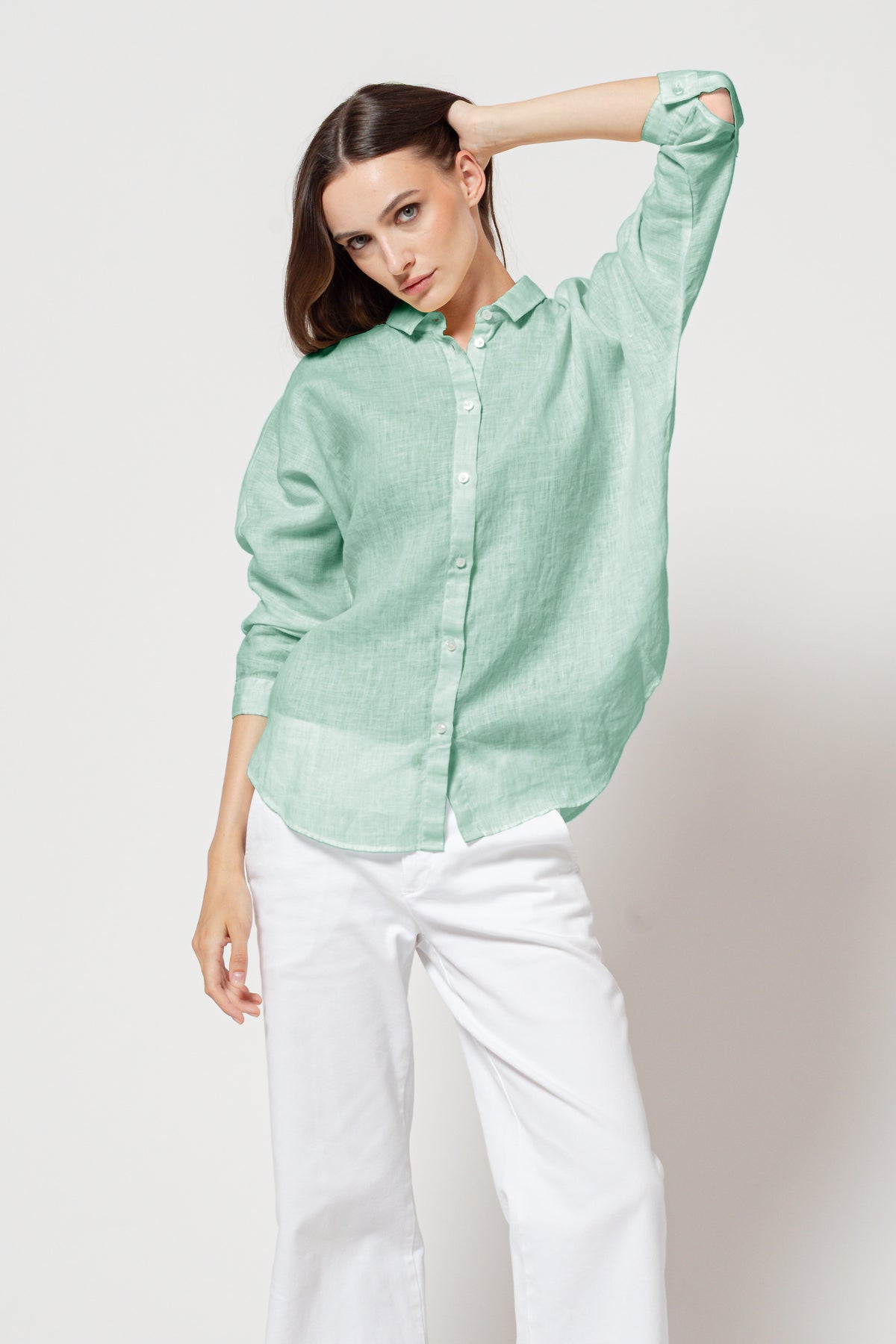 Allie Linen Blouse - Eucaly