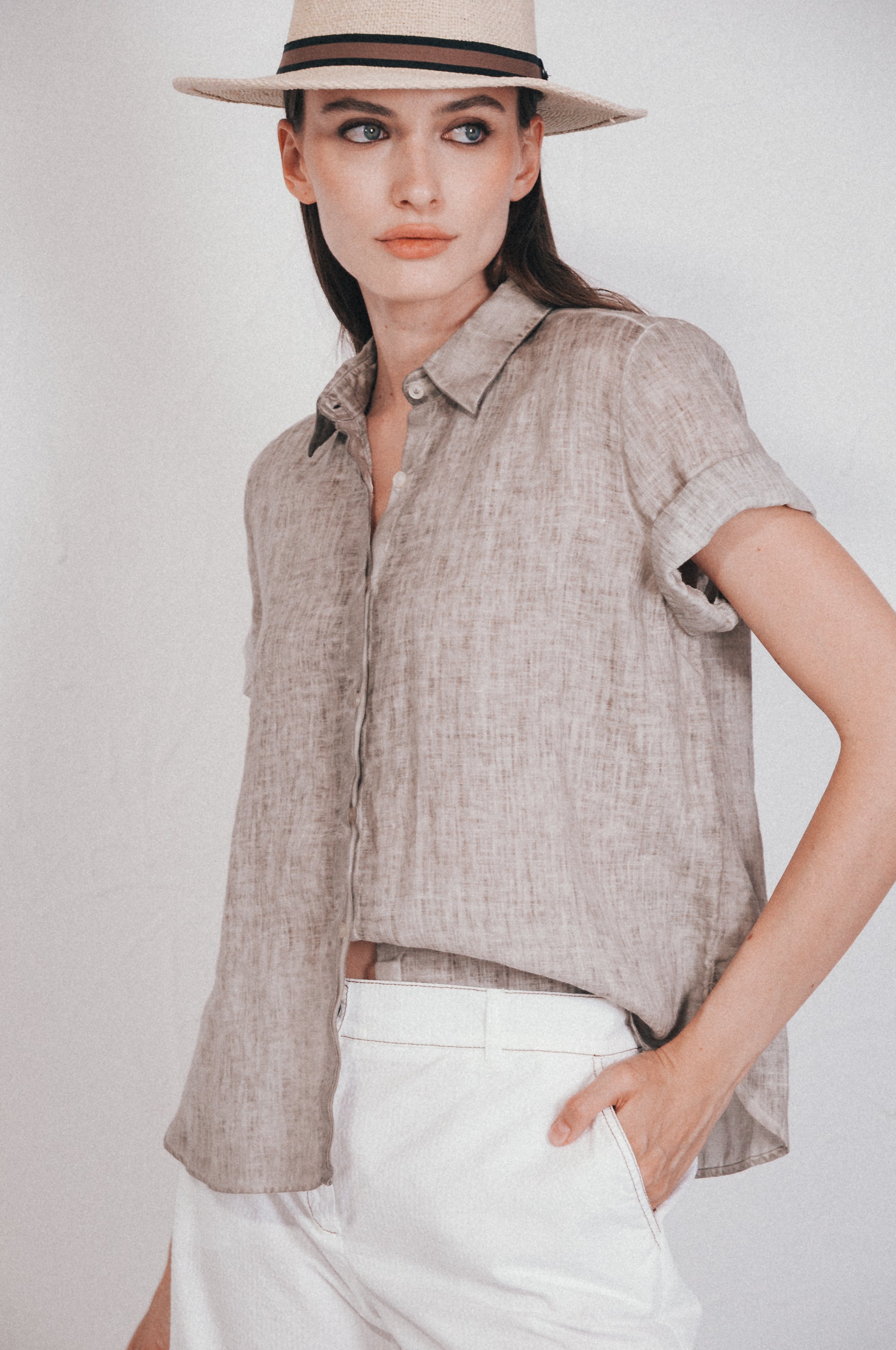 Sanna Linen Shirt - Grafite