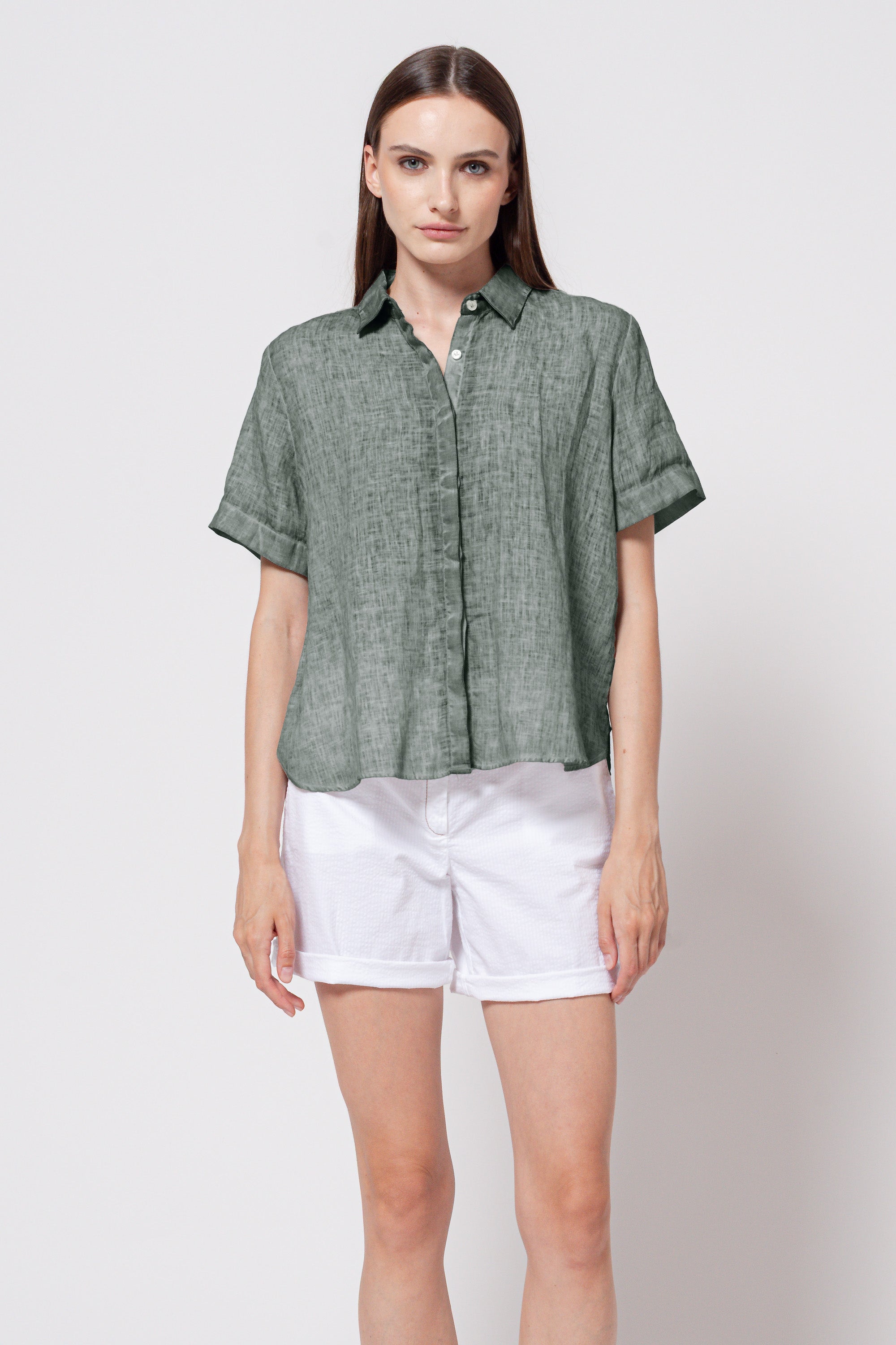 Sanna Linen Shirt - Salvia
