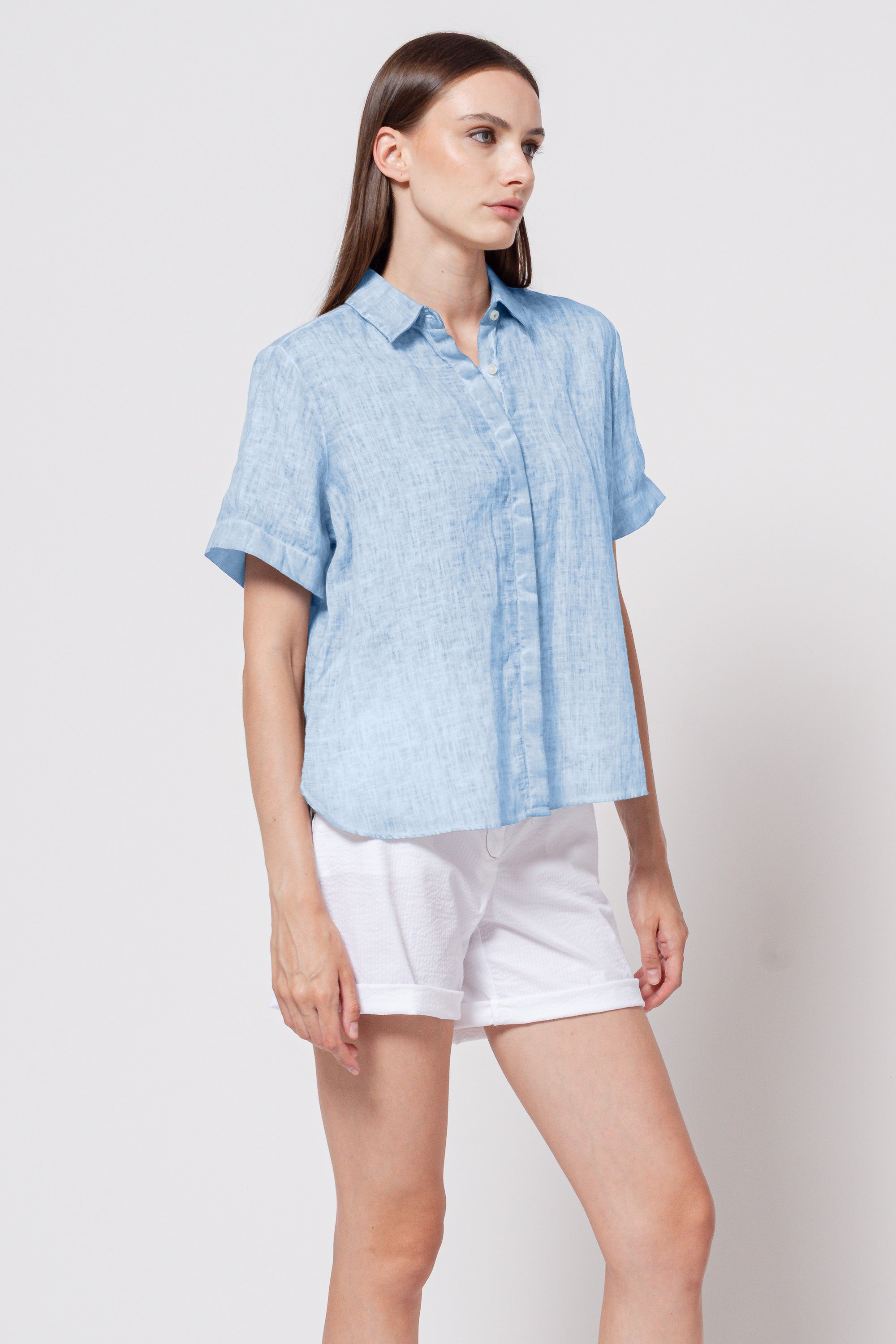 Sanna Linen Shirt - Santorini